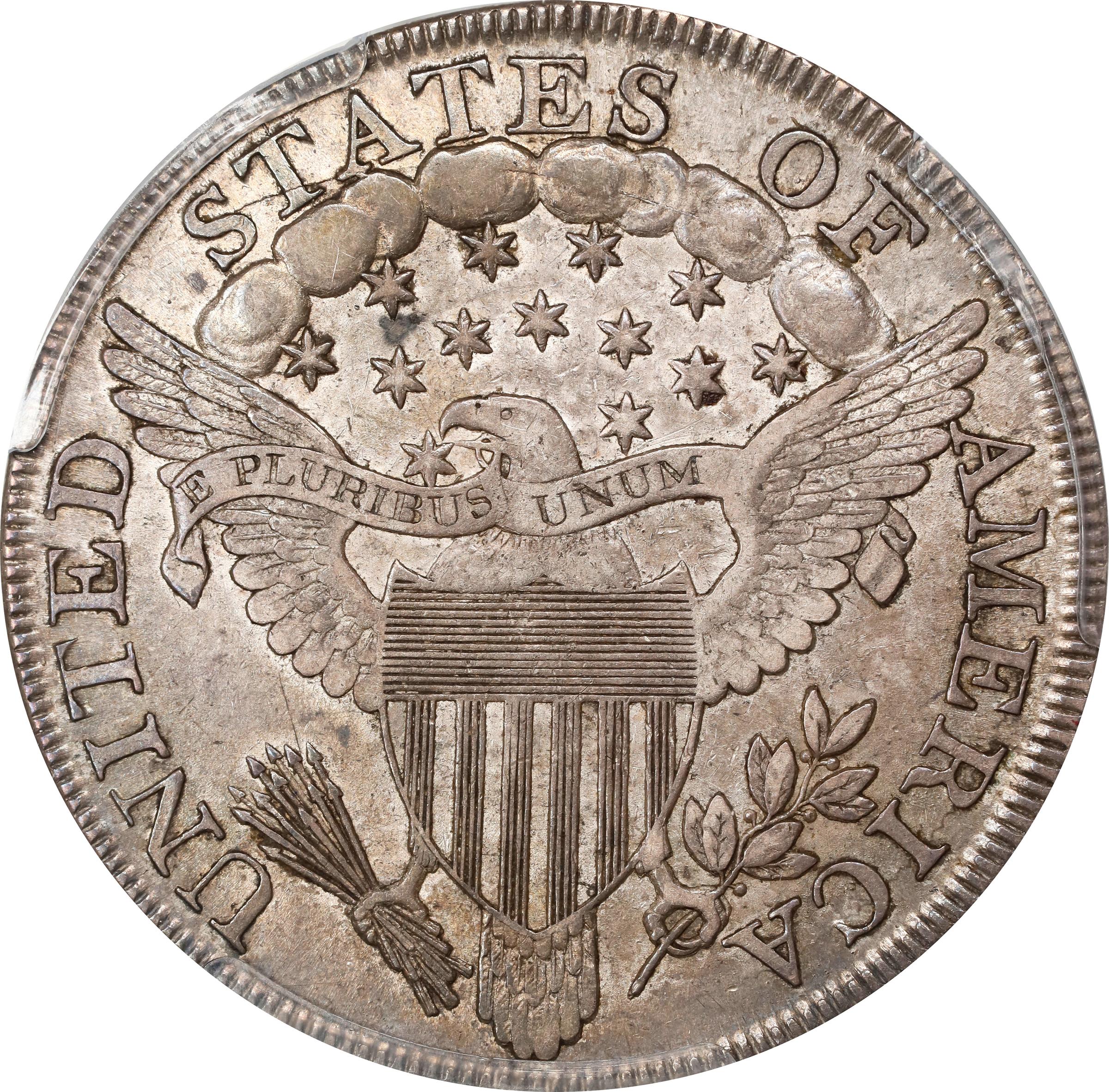 image for: 1801 Draped Bust Silver Dollar. BB-211, B-1. Rarity-3. AU-53 (PCGS).