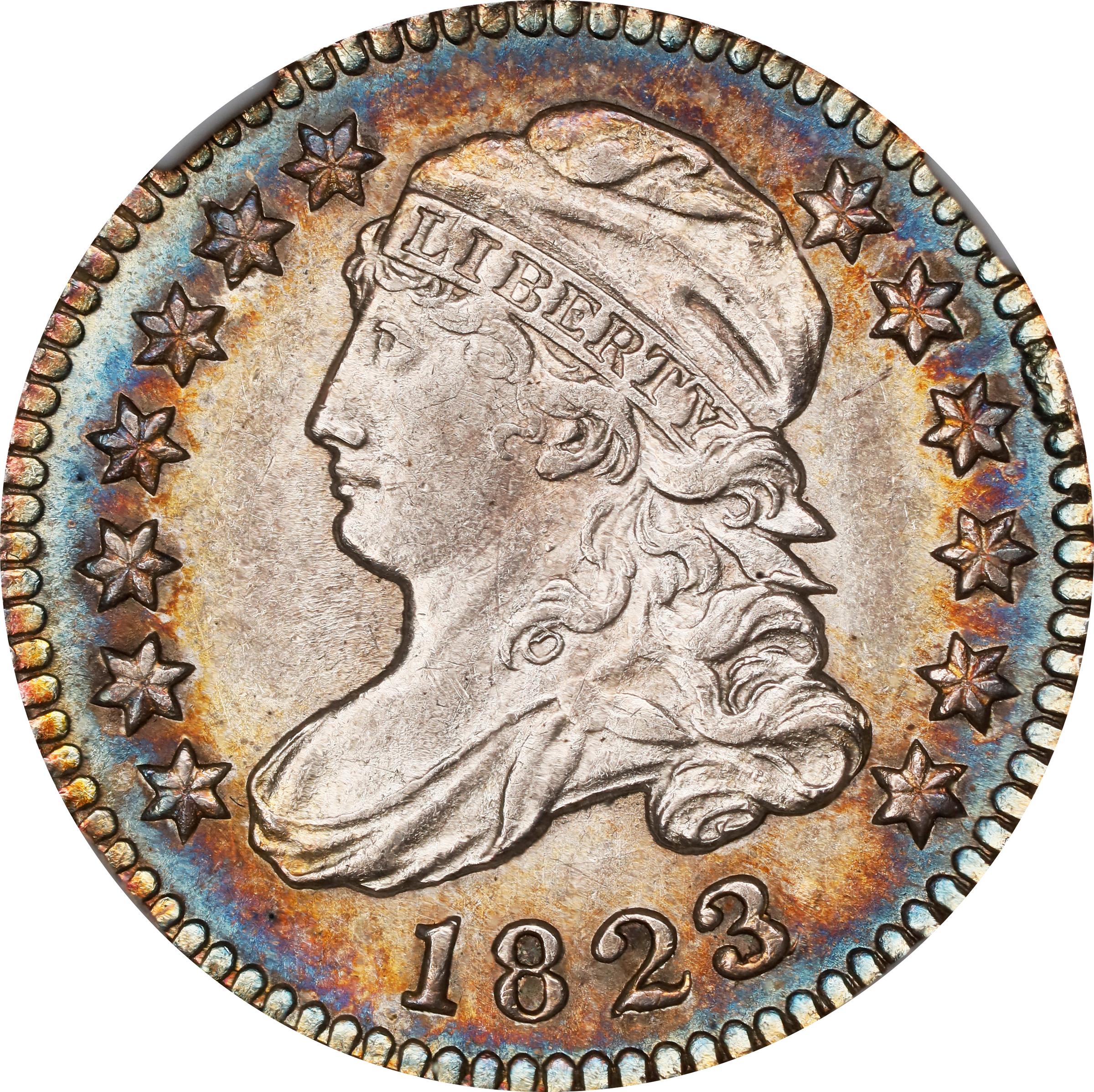image for: 1823/2 Capped Bust Dime. JR-1. Rarity-3. Small Es. MS-65 (NGC).