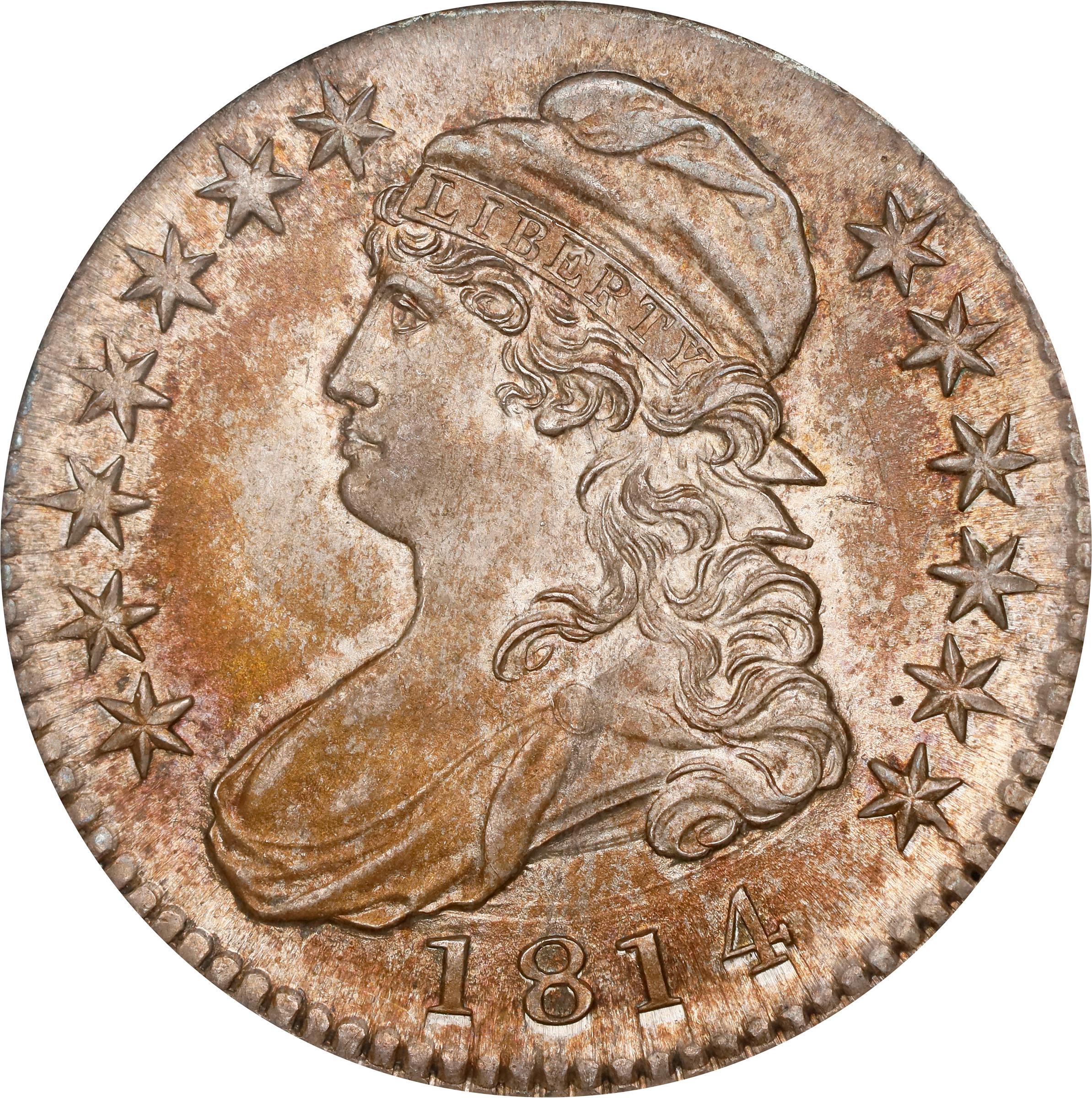 image for: 1814 Capped Bust Half Dollar. O-107. Rarity-2. MS-66 (NGC).