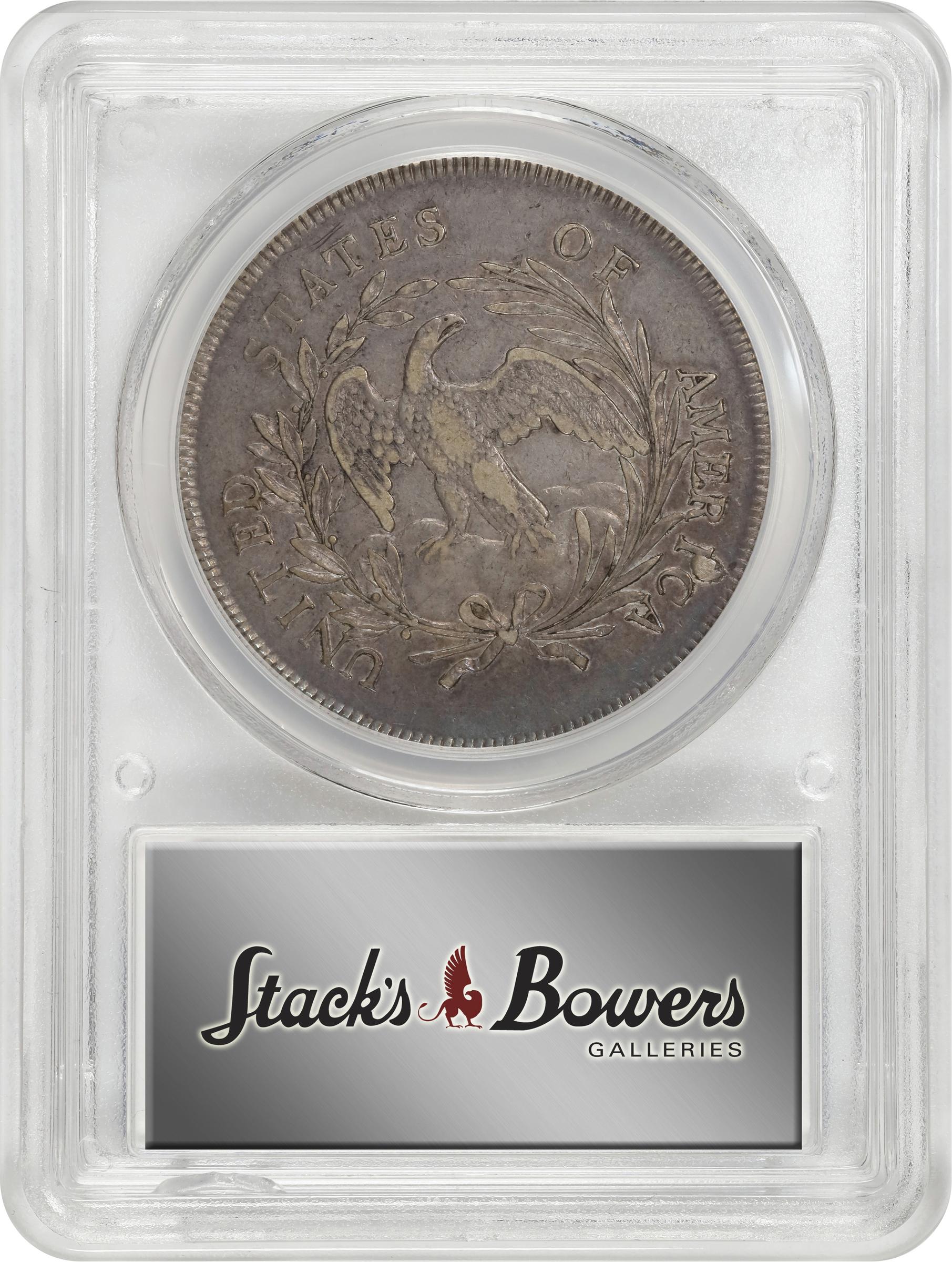 image for: 1796 Draped Bust Silver Dollar. BB-65, B-5. Rarity-3-. Large Date, Small Letters. AU-50 (PCGS).