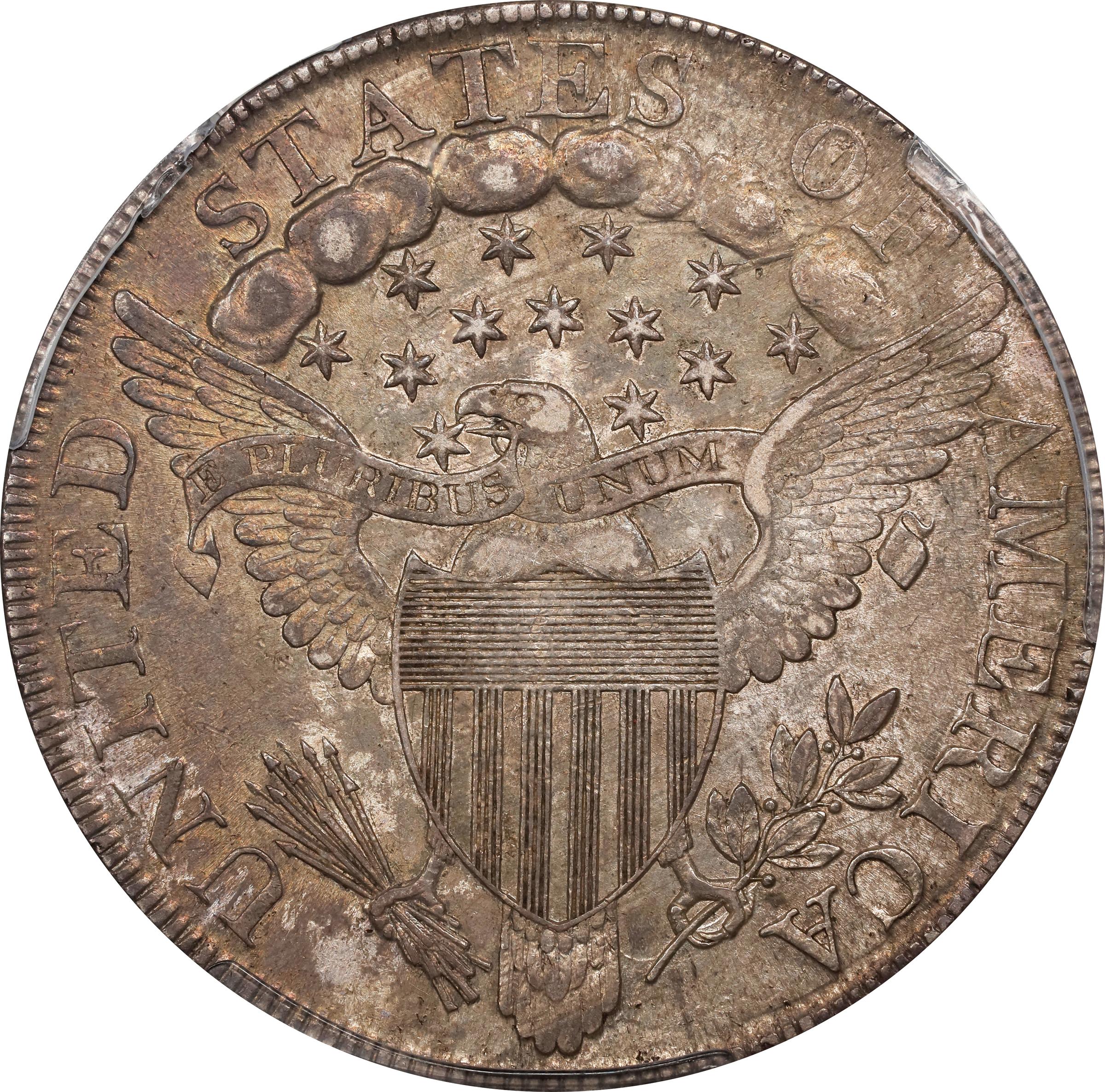 image for: 1800 Draped Bust Silver Dollar. BB-193, B-13, 18. Rarity-4. AU-55 (PCGS). CMQ.