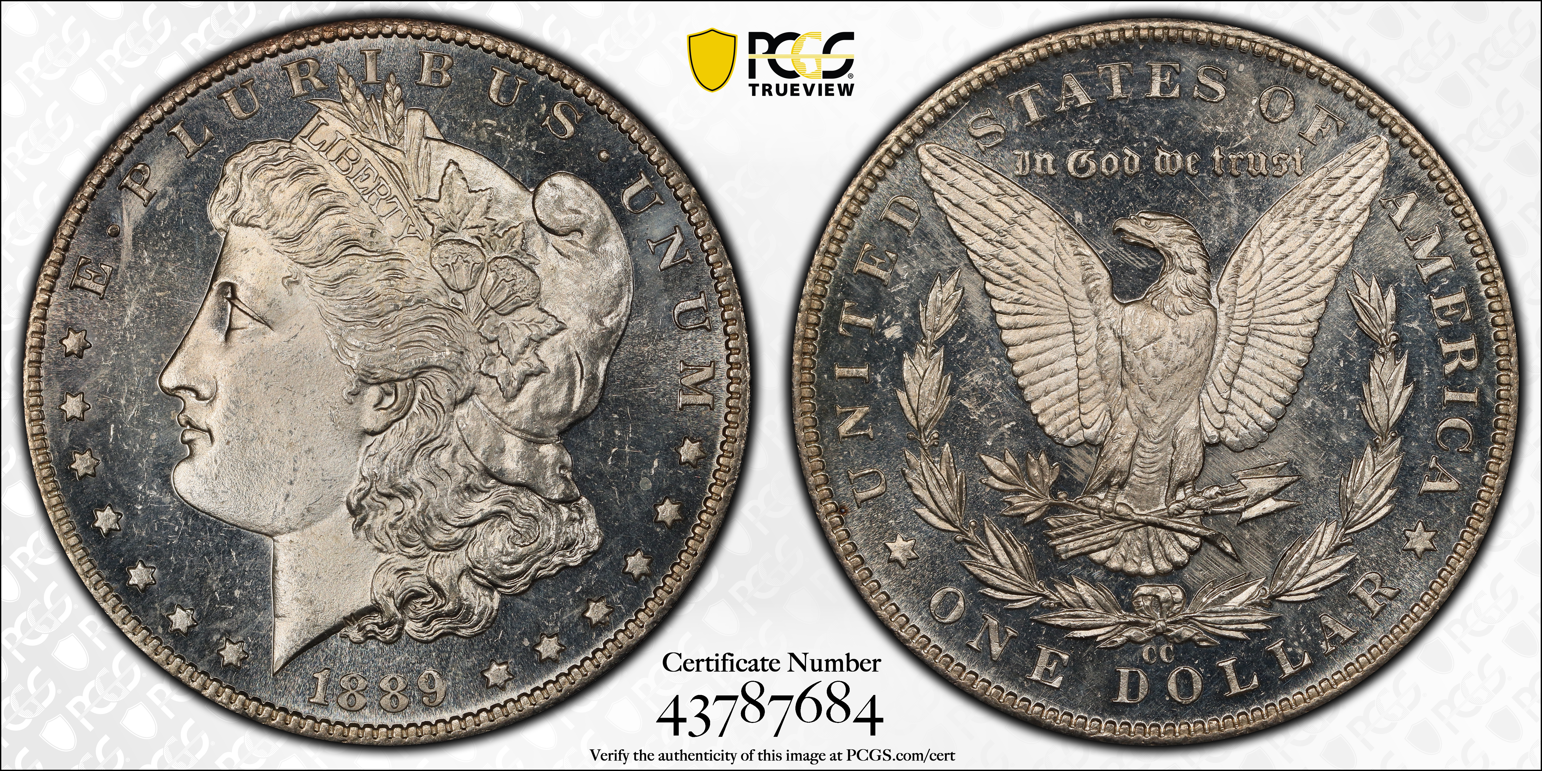 image for: 1889-CC Morgan Silver Dollar. MS-64 DMPL (PCGS). CAC. CMQ.