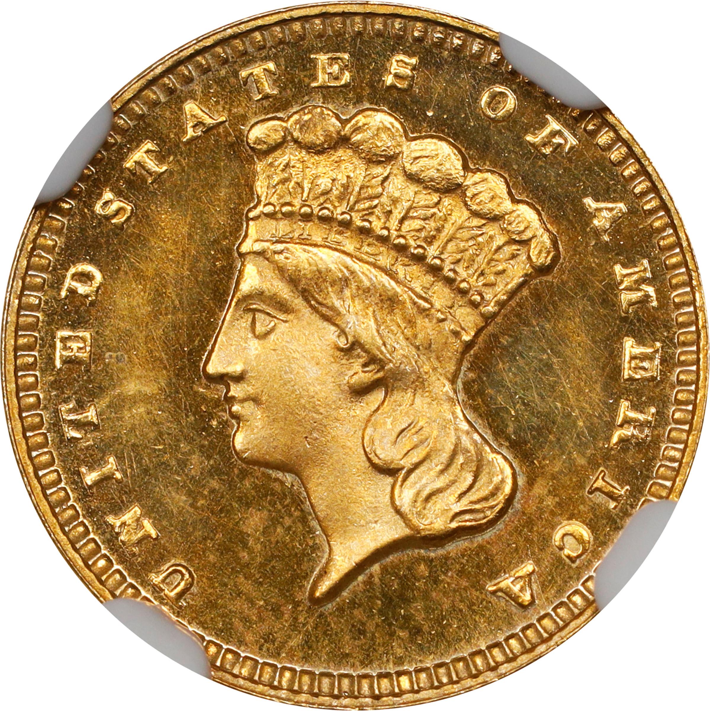image for: 1875 Gold Dollar. MS-66 DPL (NGC).