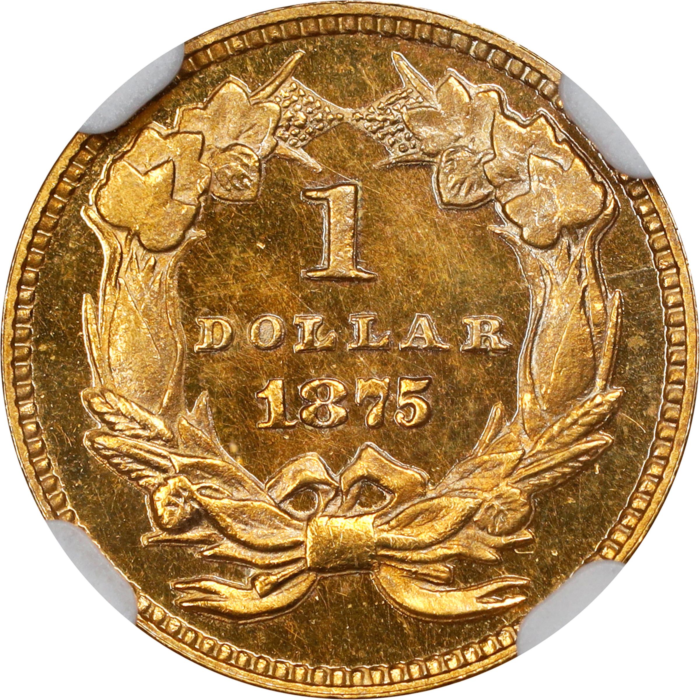 image for: 1875 Gold Dollar. MS-66 DPL (NGC).