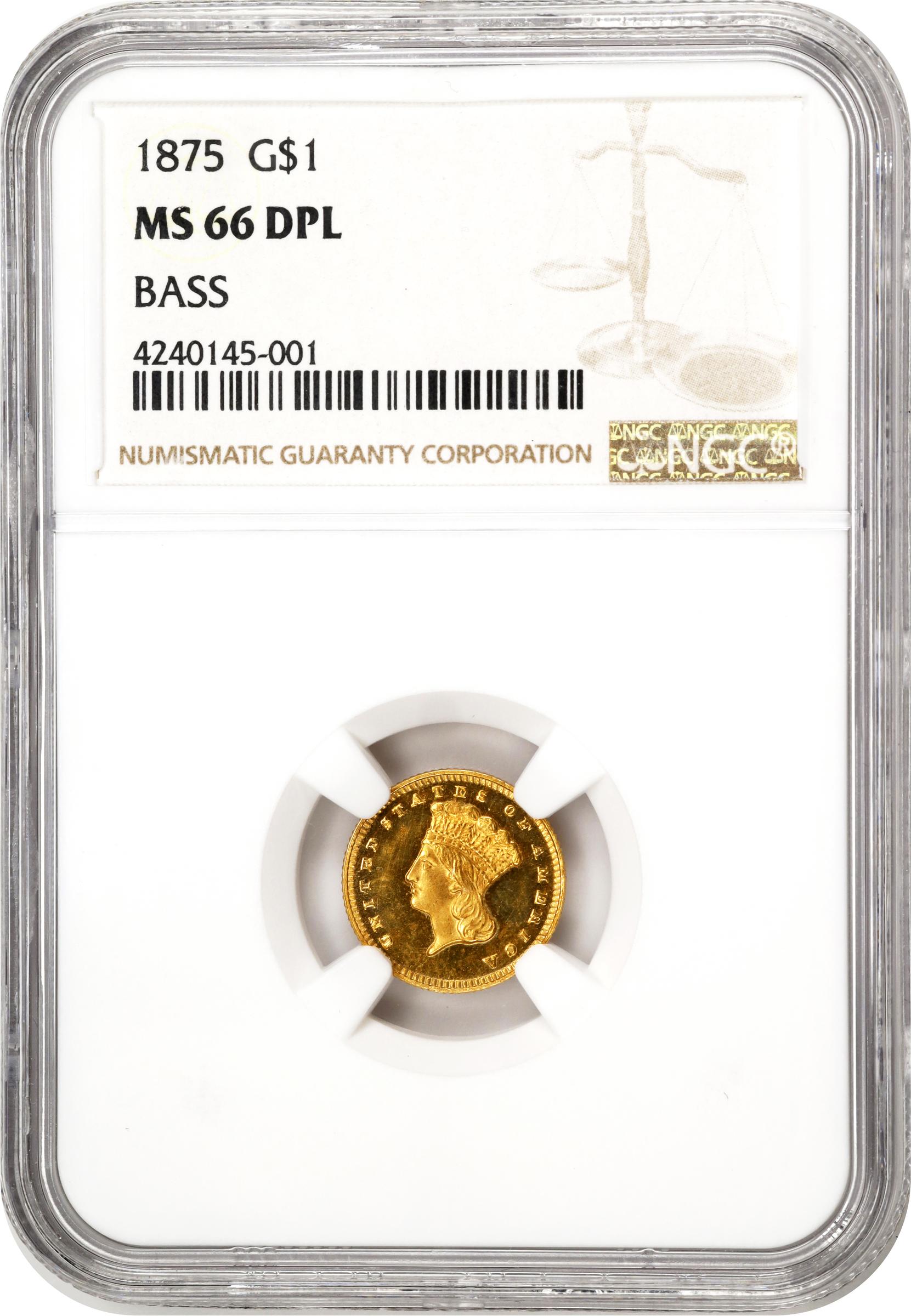 image for: 1875 Gold Dollar. MS-66 DPL (NGC).
