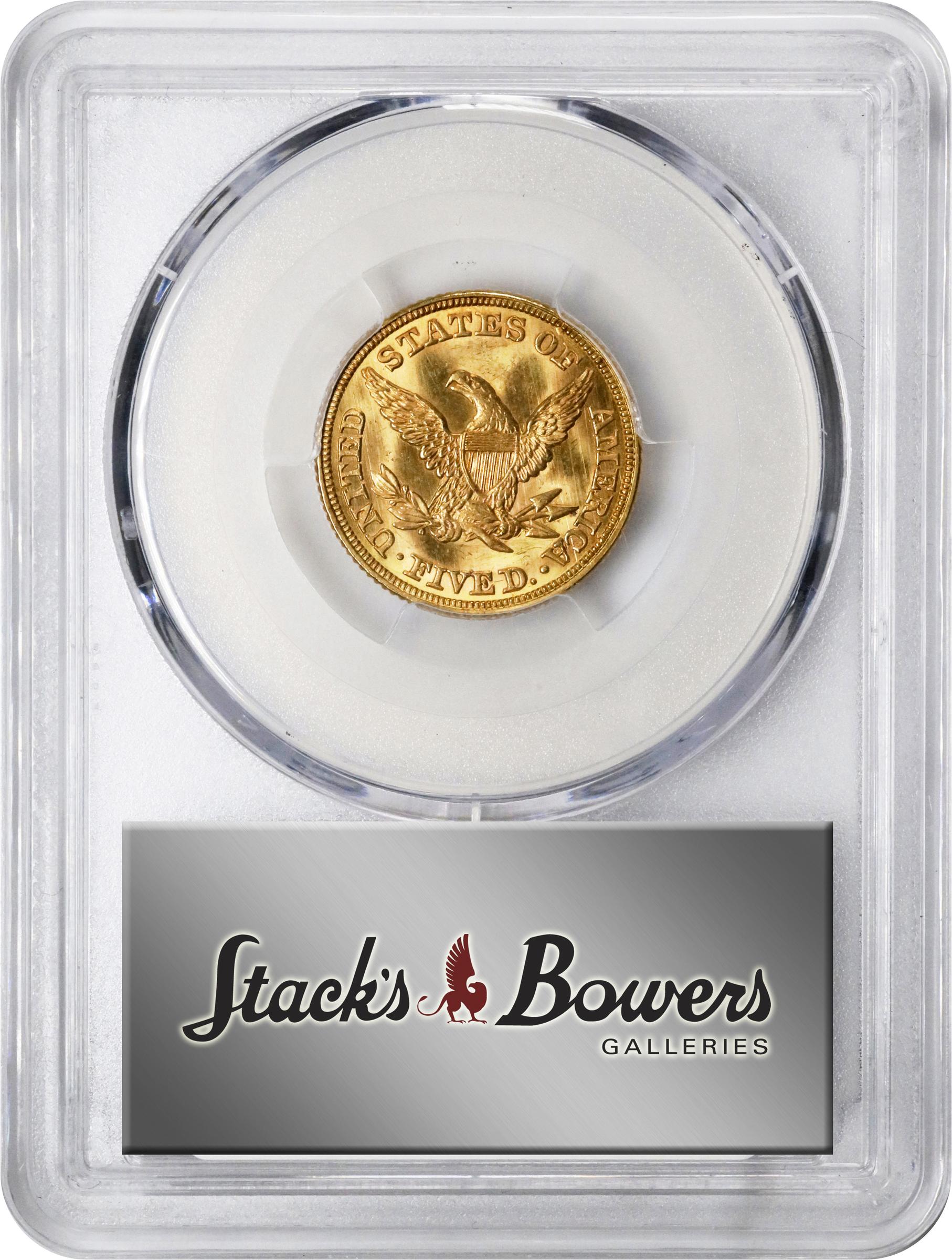 image for: 1858 Liberty Head Half Eagle. MS-66 (PCGS). CMQ.