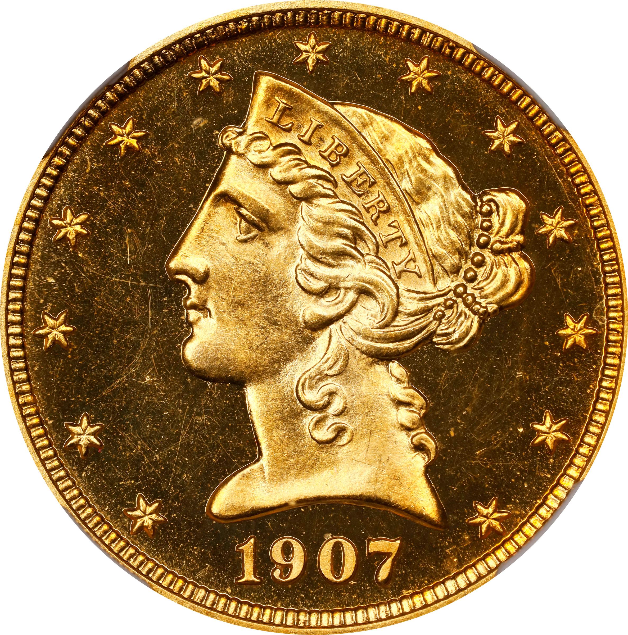 image for: 1907 Liberty Head Half Eagle. JD-1. Rarity-5-. Proof-65 Cameo (NGC). With NGC Photo Proof.