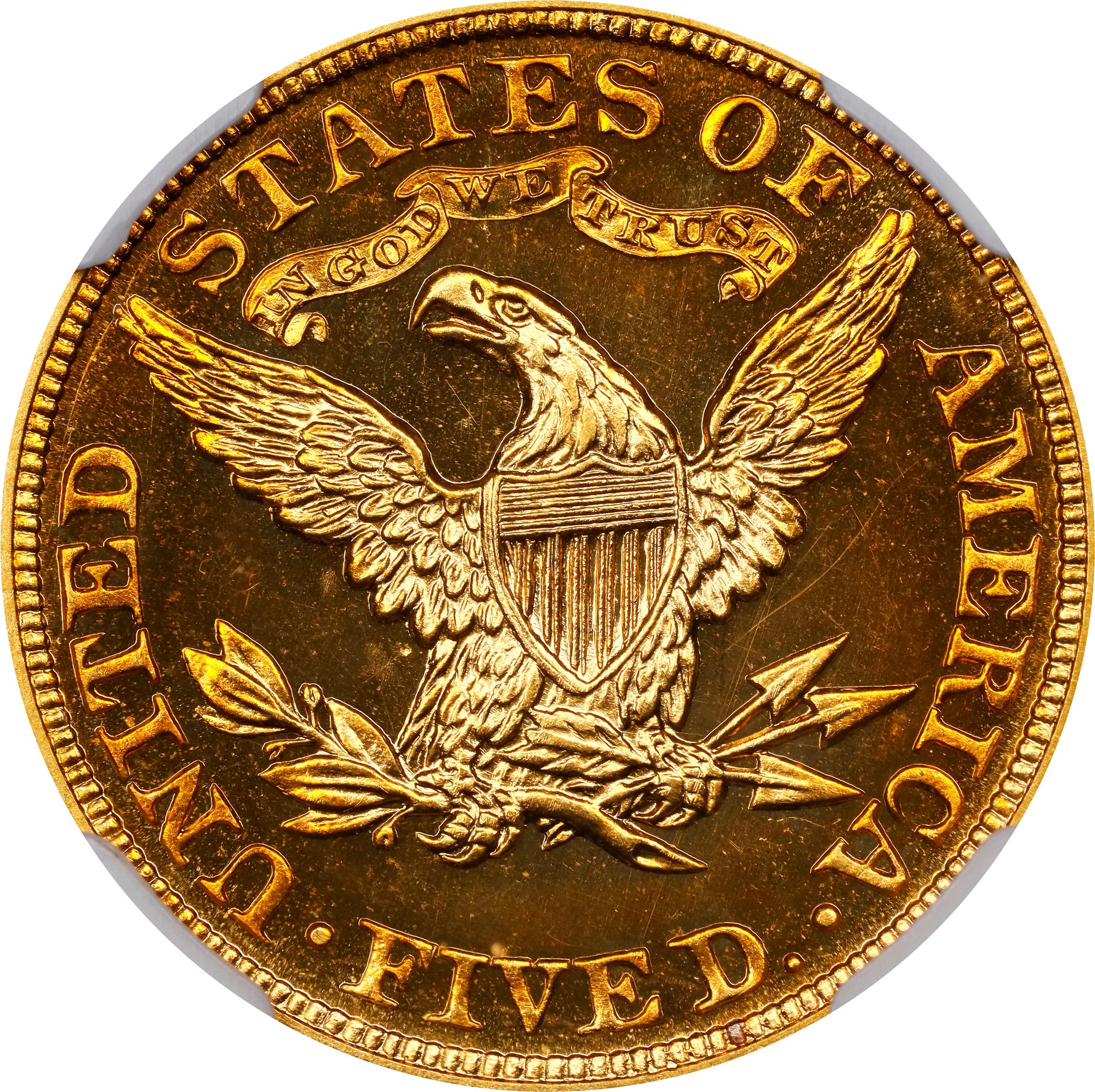 image for: 1907 Liberty Head Half Eagle. JD-1. Rarity-5-. Proof-65 Cameo (NGC). With NGC Photo Proof.