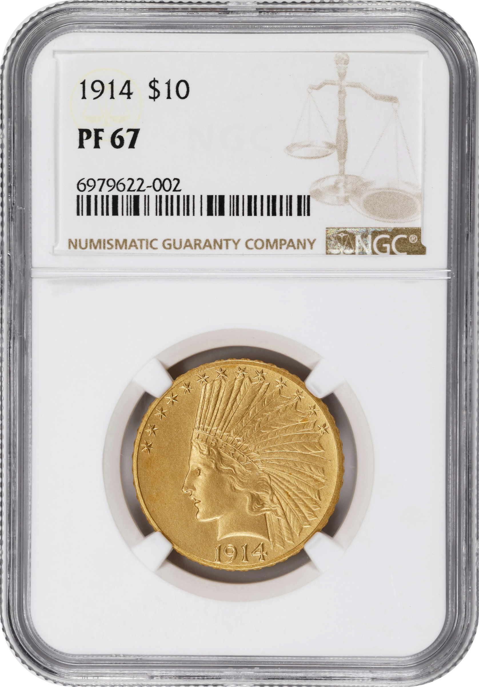 image for: 1914 Indian Eagle. JD-1. Rarity-5+. Proof-67 (NGC).