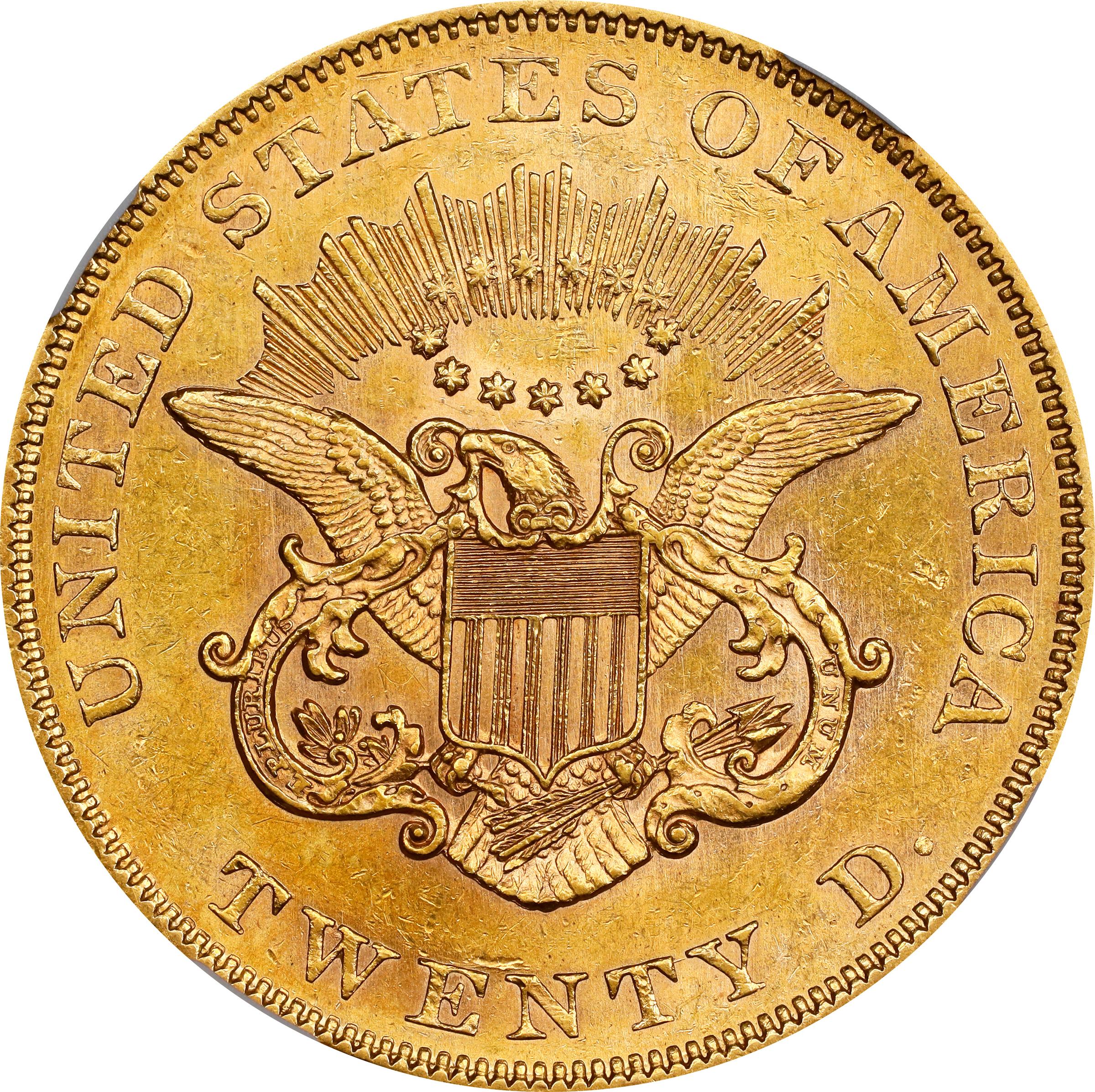 image for: 1859 Liberty Head Double Eagle. AU-58 (NGC).