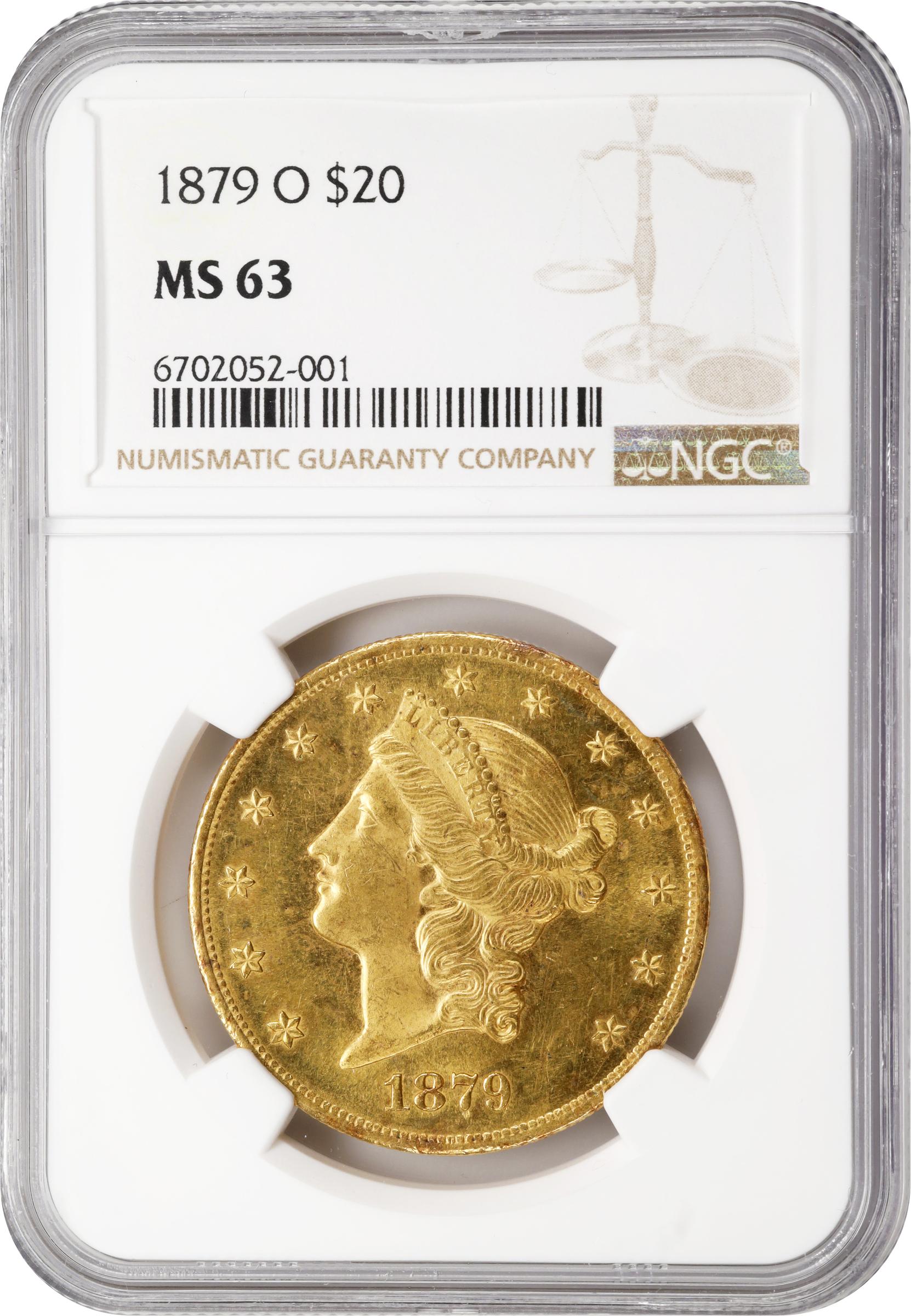 image for: 1879-O Liberty Head Double Eagle. Winter-1. MS-63 (NGC).