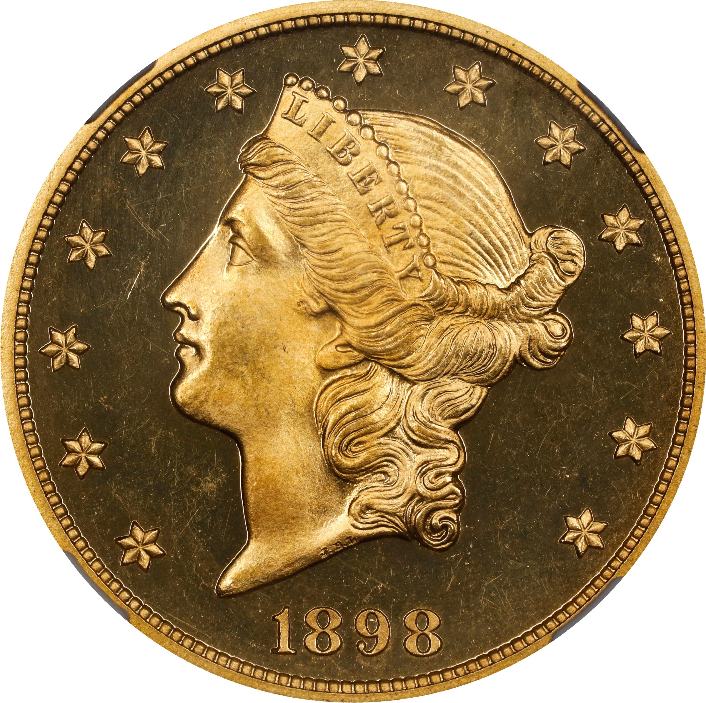 image for: 1898 Liberty Head Double Eagle. JD-1. Rarity-5. Proof-64+ Cameo (NGC).