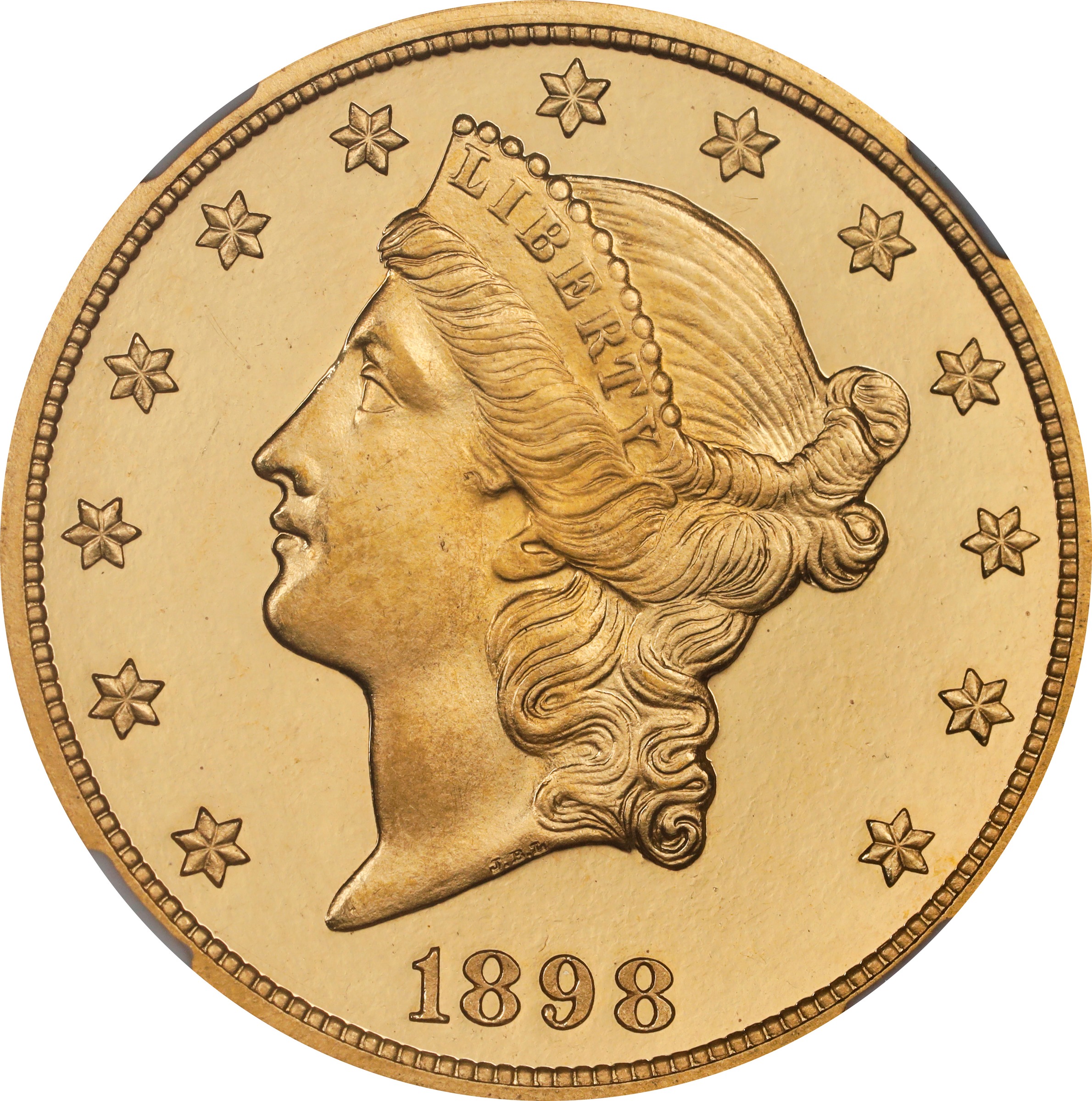 image for: 1898 Liberty Head Double Eagle. JD-1. Rarity-5. Proof-64+ Cameo (NGC).
