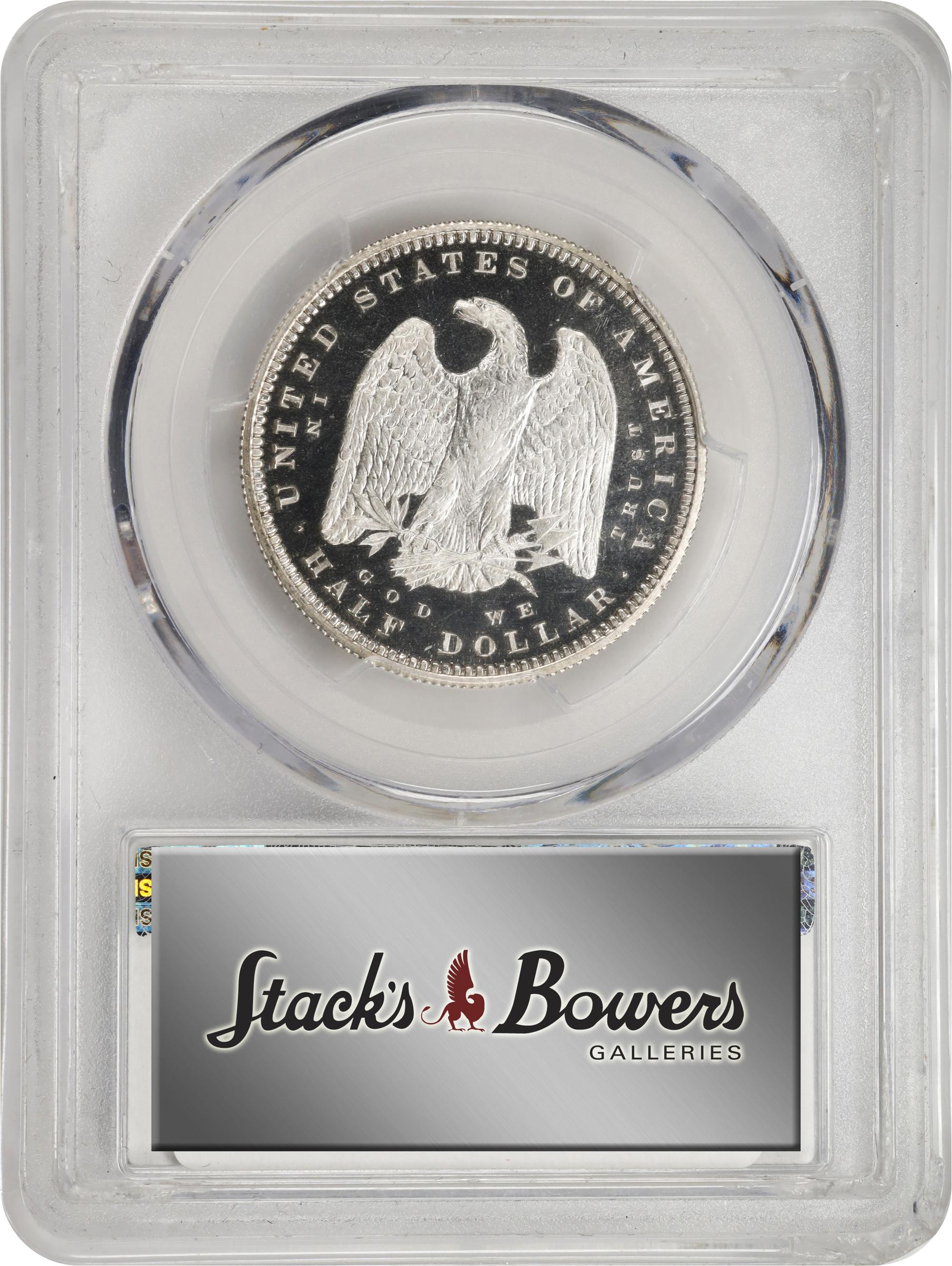 image for: 1879 Pattern Morgan Half Dollar. Judd-1601, Pollock-1796. Rarity-6+. Silver. Reeded Edge. Proof-66 Deep Cameo (PCGS). CAC. CMQ.