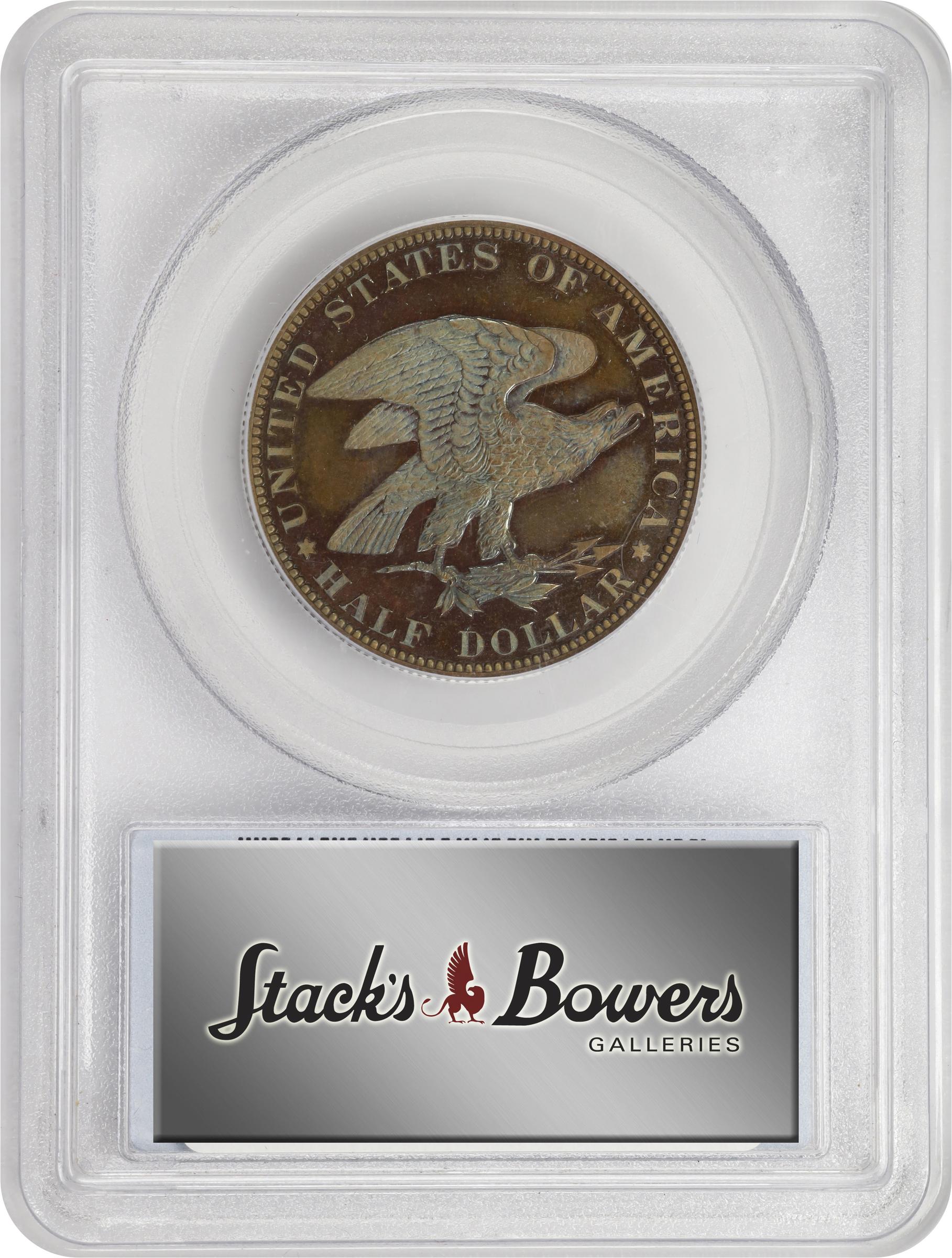 image for: 1882 Pattern Shield Earring Half Dollar. Judd-1701, Pollock-1903. Rarity-7+. Copper. Reeded Edge. Proof-66 RB (PCGS). CMQ.