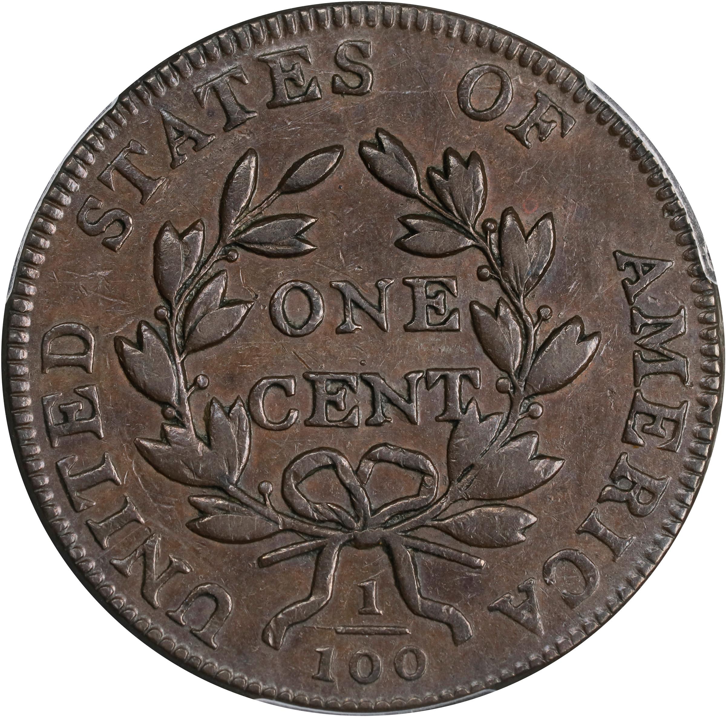 image for: 1802 Draped Bust Cent. S-225, B-1. Rarity-3. AU-55 (PCGS). CAC.