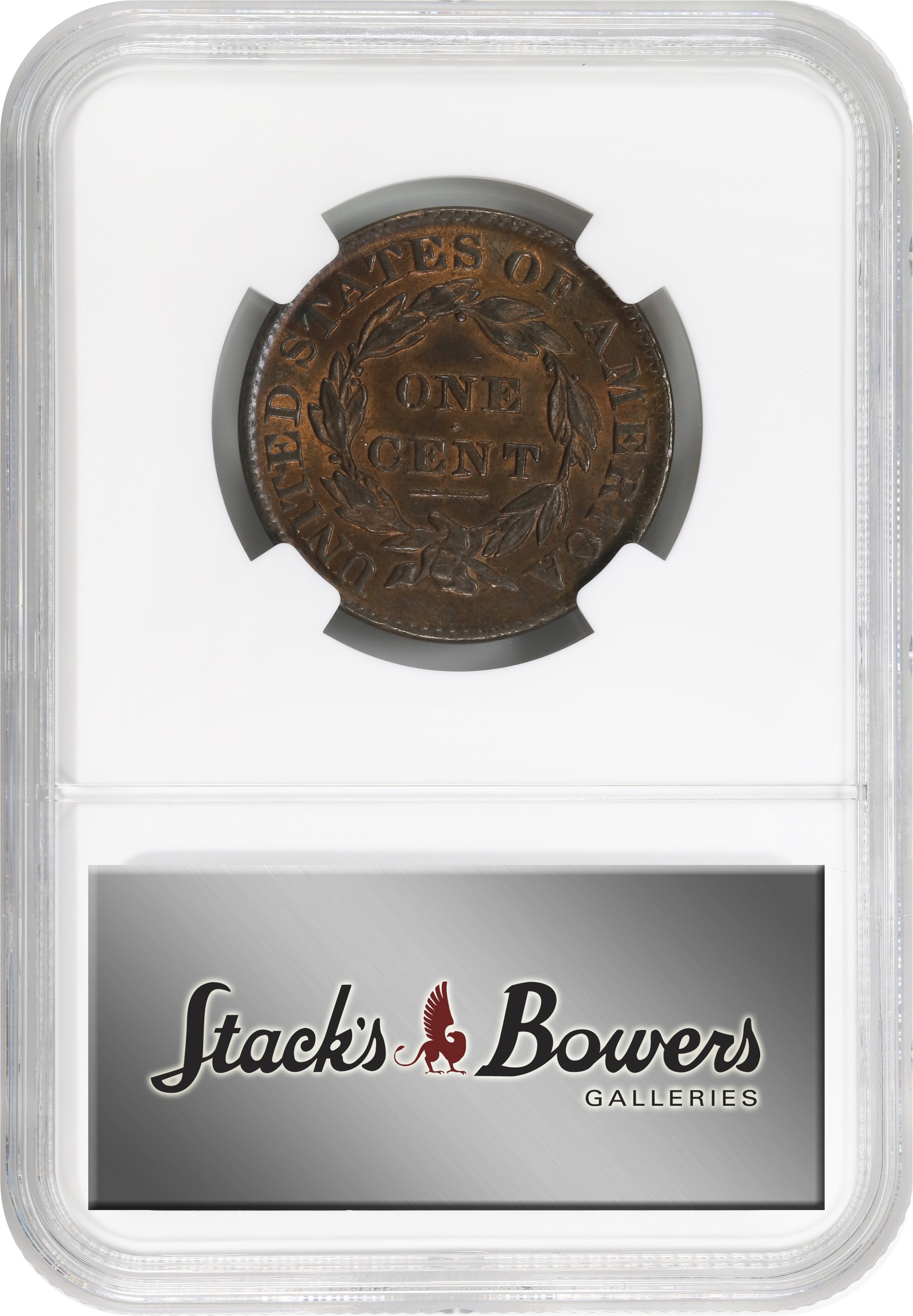 image for: 1831 Matron Head Cent. N-6. Rarity-1. Large Letters. MS-63 BN (NGC).