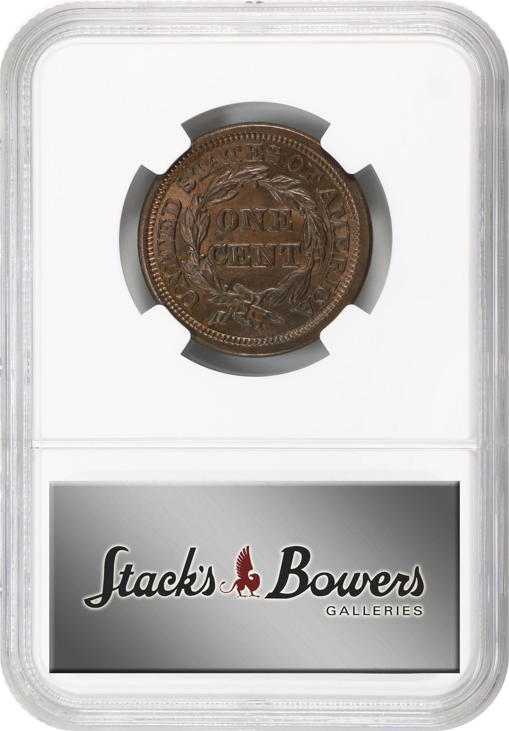 image for: 1847 Braided Hair Cent. N-4. Rarity-3. MS-65 BN (NGC).