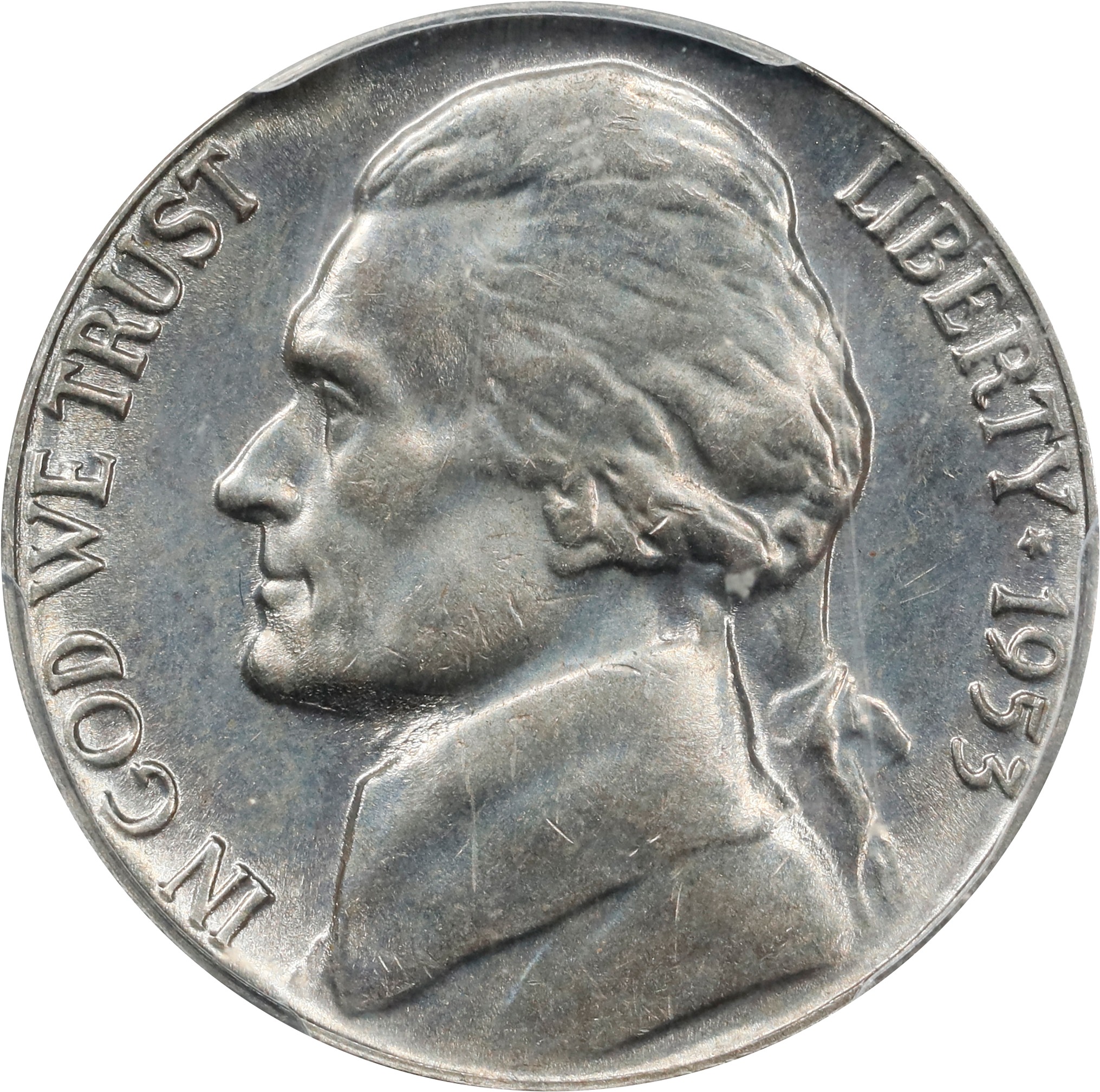 image for: 1953 Jefferson Nickel. MS-66 FS (PCGS).