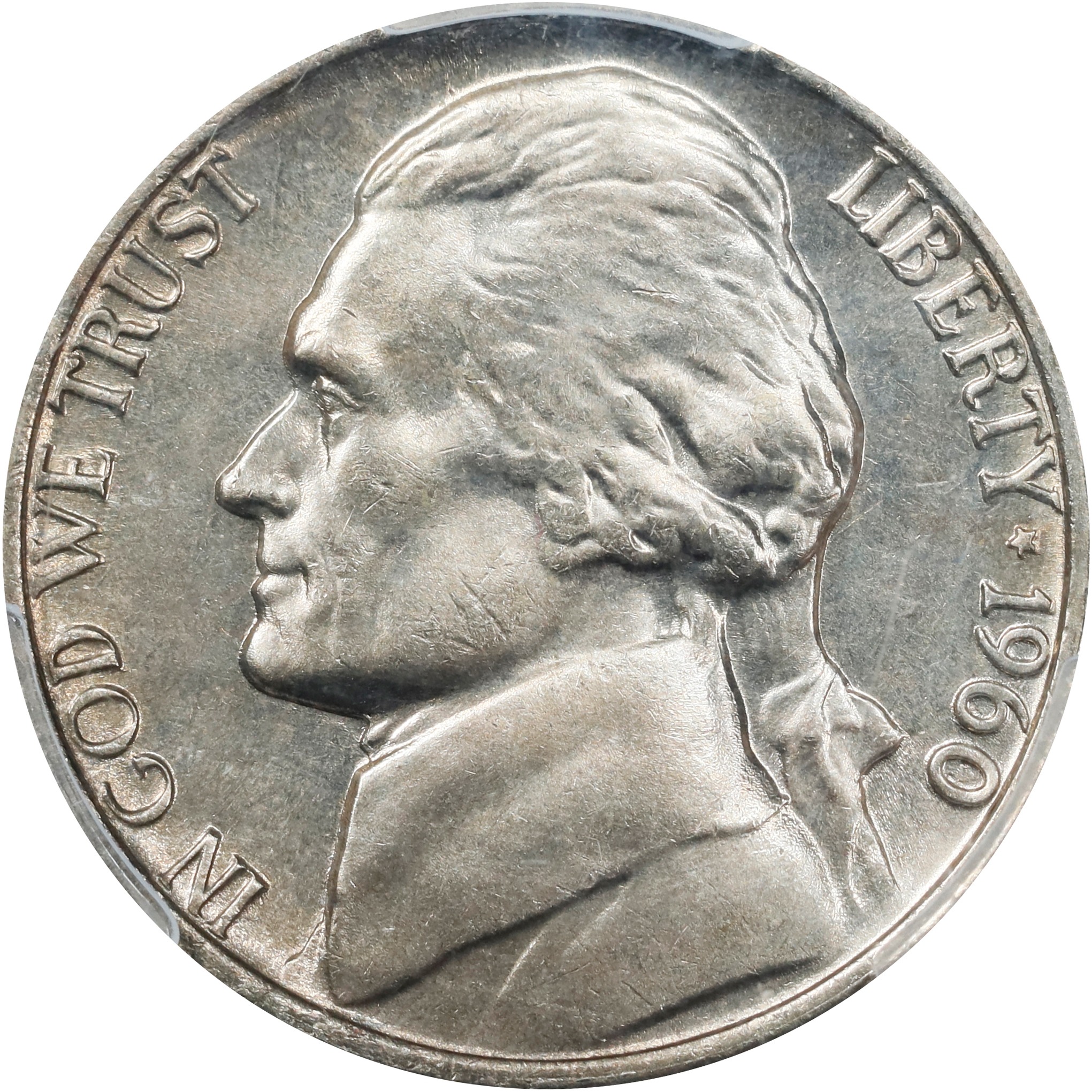 image for: 1960 Jefferson Nickel. MS-66 FS (PCGS).