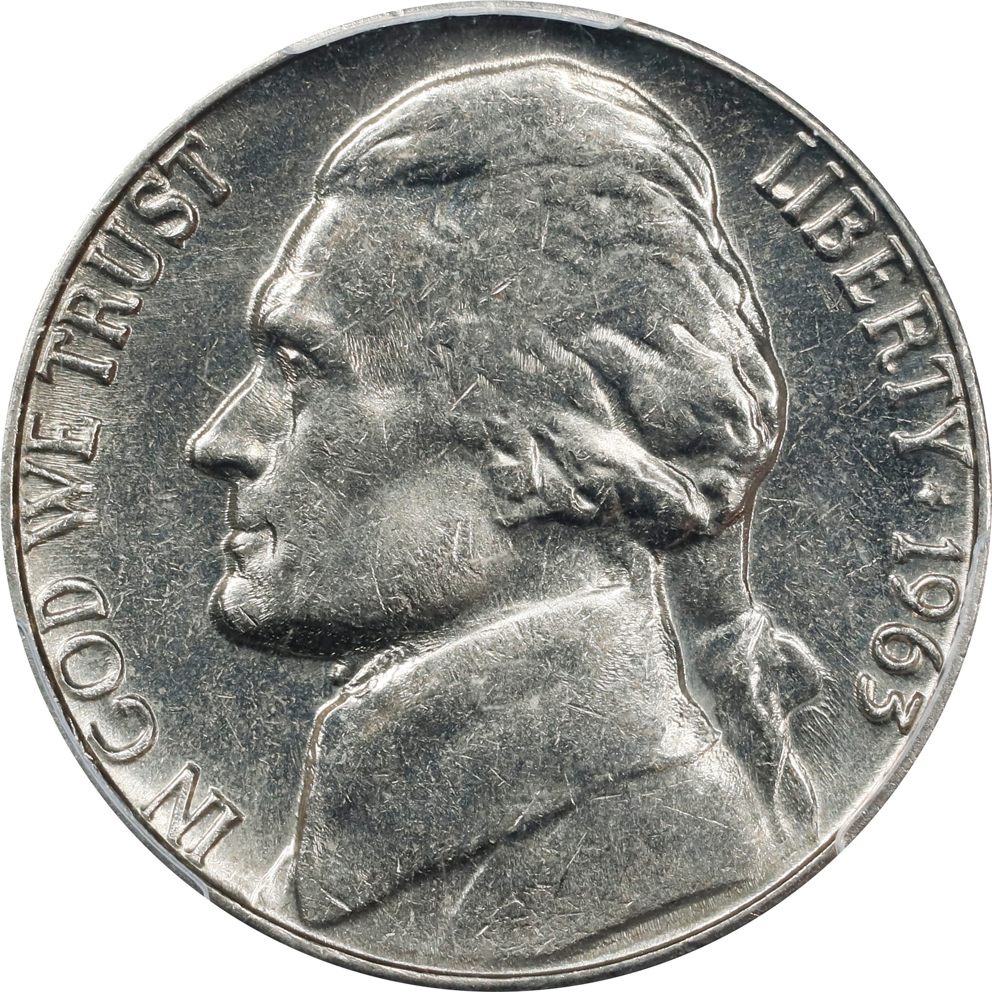image for: 1963-D Jefferson Nickel. MS-65 FS (PCGS).