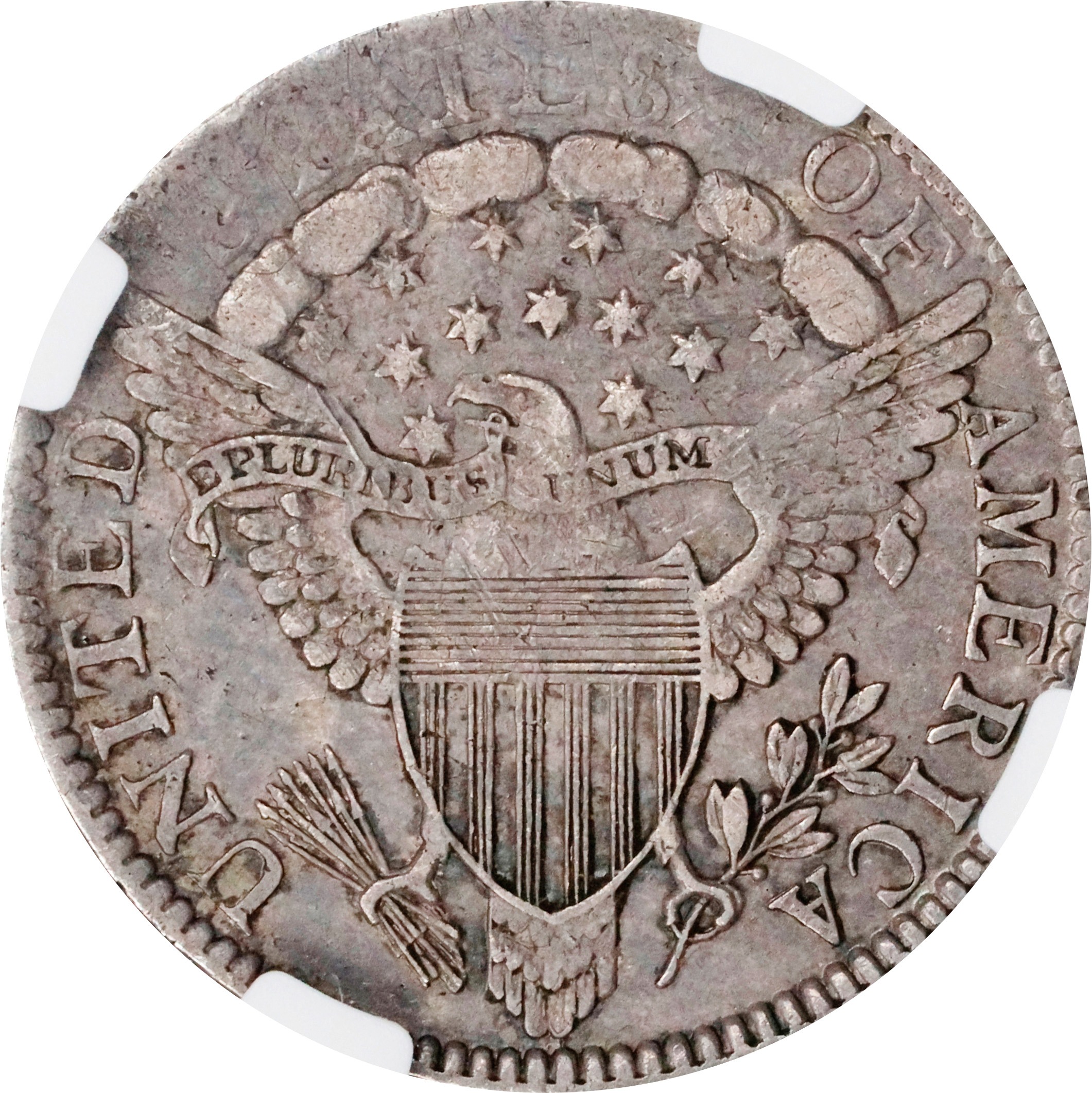 image for: 1798 Draped Bust Dime. JR-4. Rarity-3. Large 8. EF-40 (NGC). CAC.