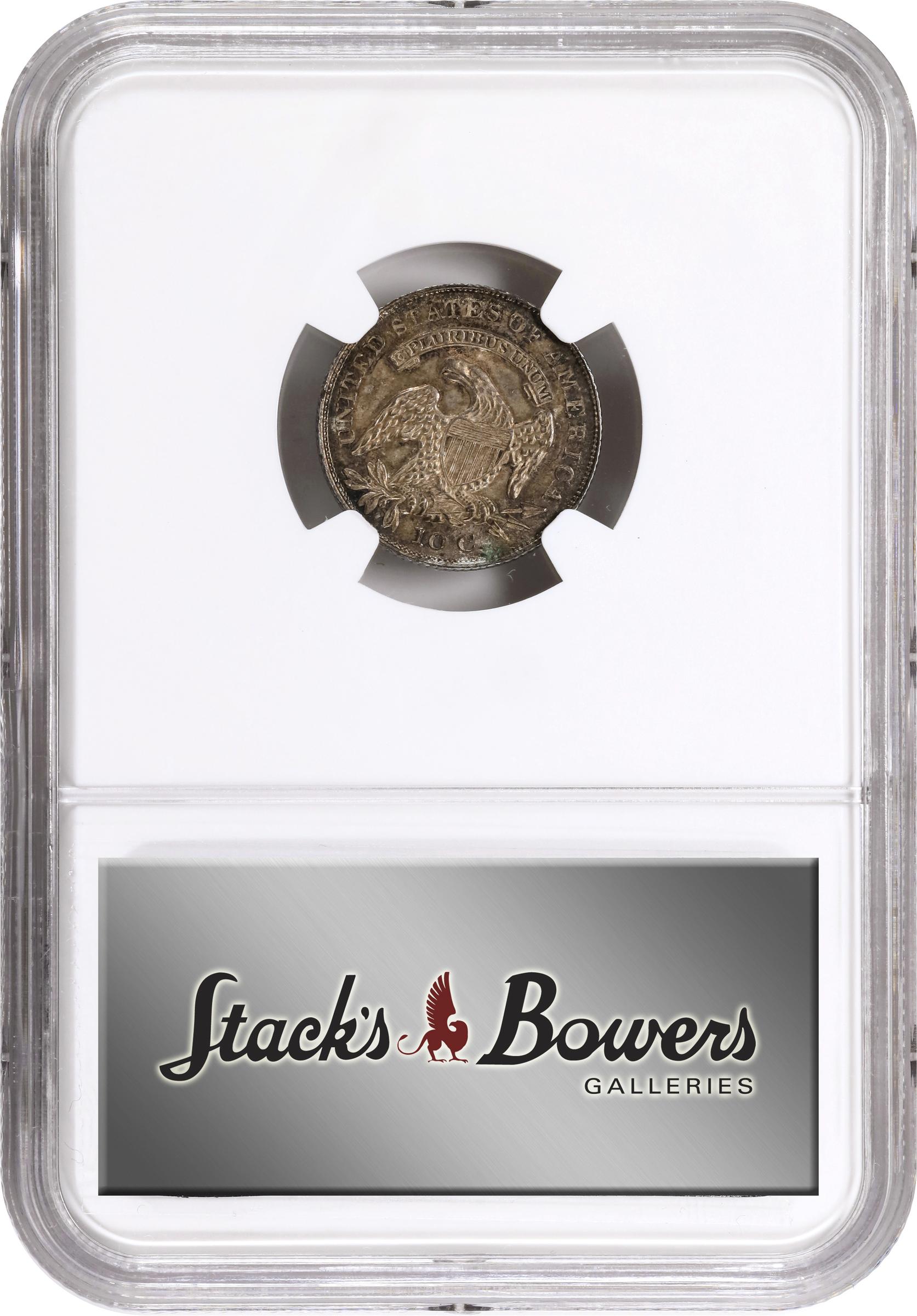 image for: 1829 Capped Bust Dime. JR-8. Rarity-4. Small 10 C. MS-66 (NGC).