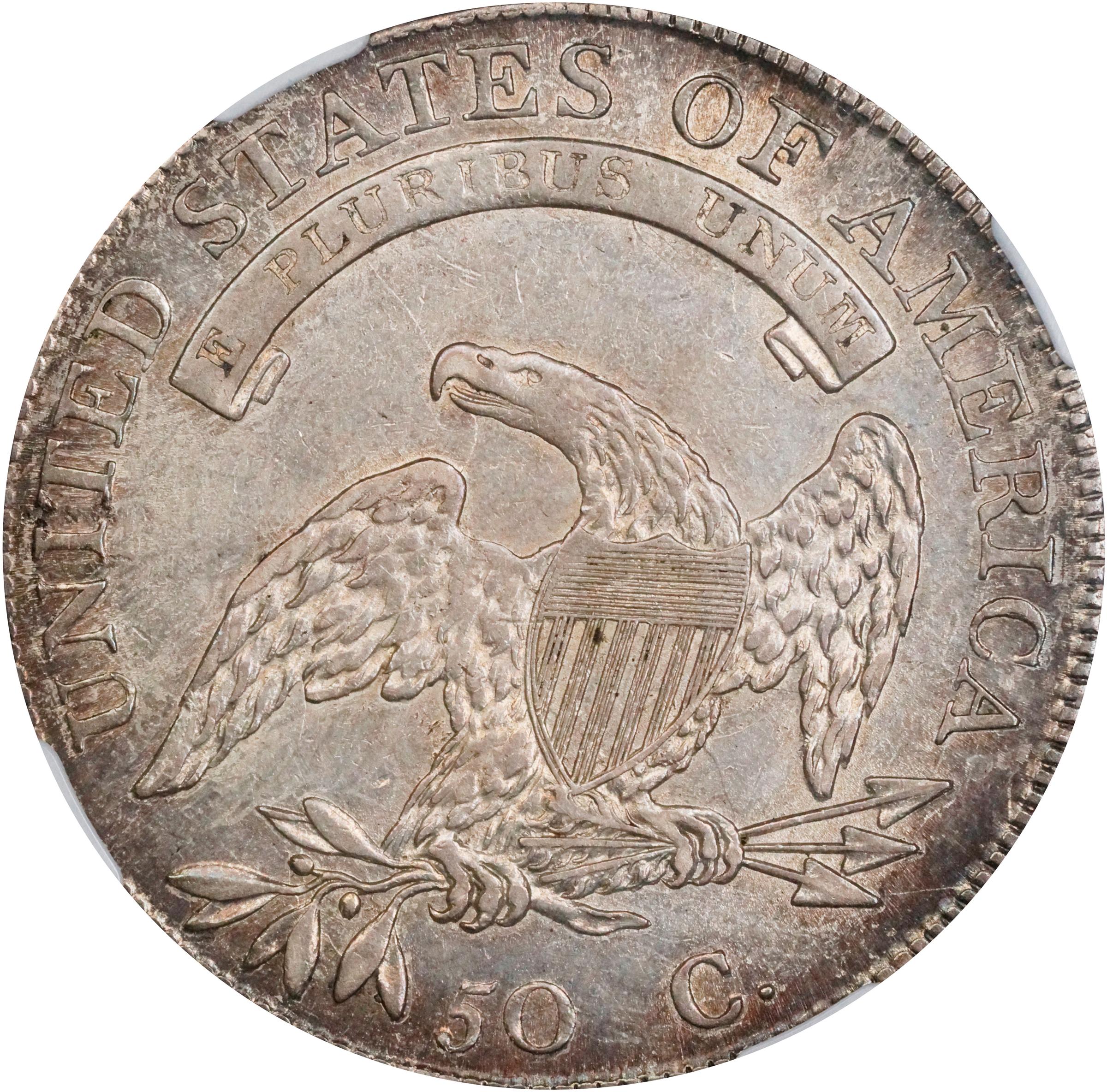 image for: 1807 Capped Bust Half Dollar. O-114. Rarity-3. Large Stars. AU-58 (NGC).