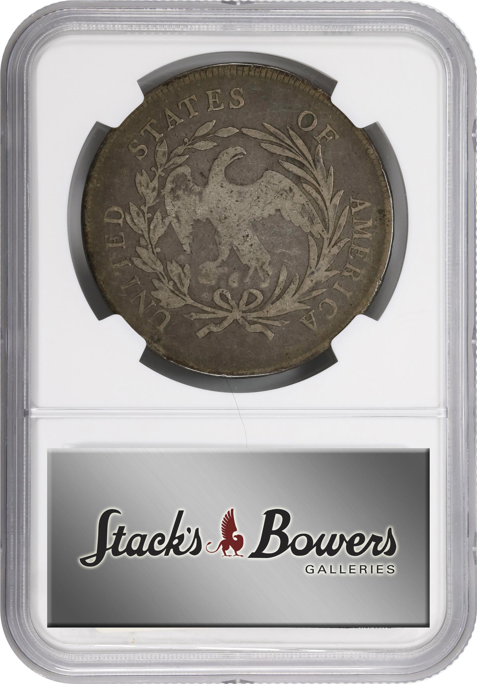 image for: 1796 Draped Bust Silver Dollar. BB-63, B-2. Rarity-4. Small Date, Small Letters. VG-8 (NGC). CAC.