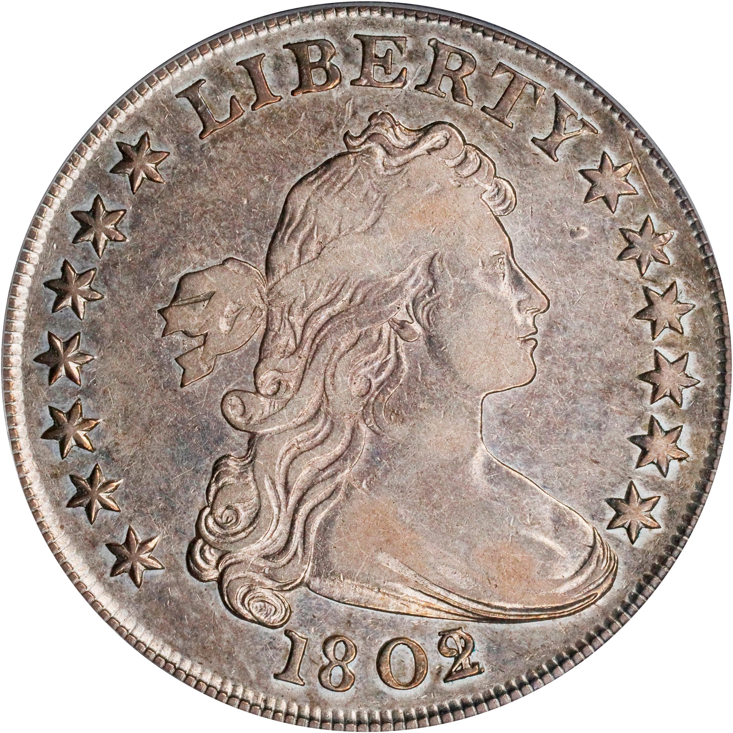 image for: 1802/1 Draped Bust Silver Dollar. BB-234, B-3. Rarity-3. VF-30 (PCGS).