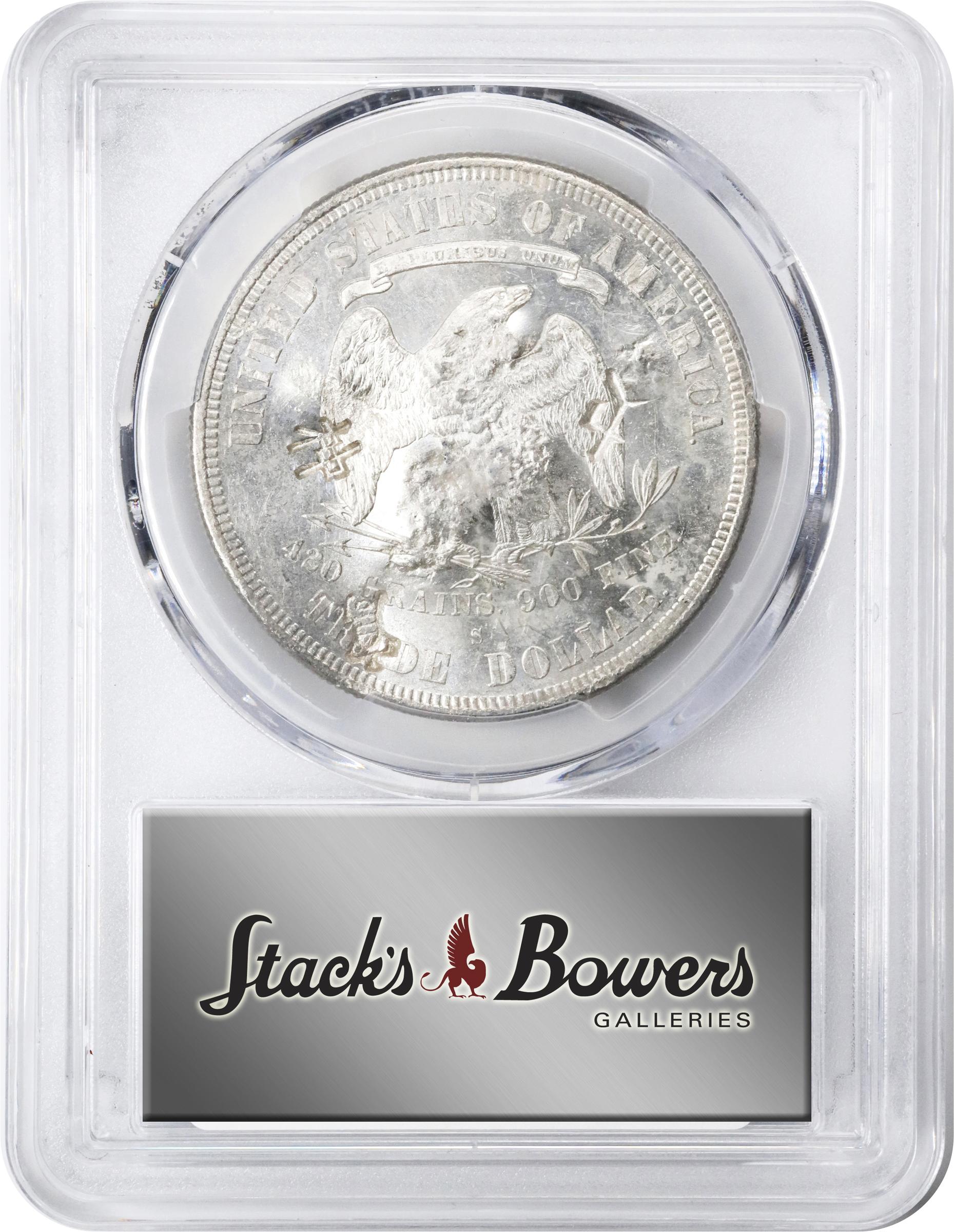 image for: 1877-S Trade Dollar. Chop Mark. MS-62 (PCGS).