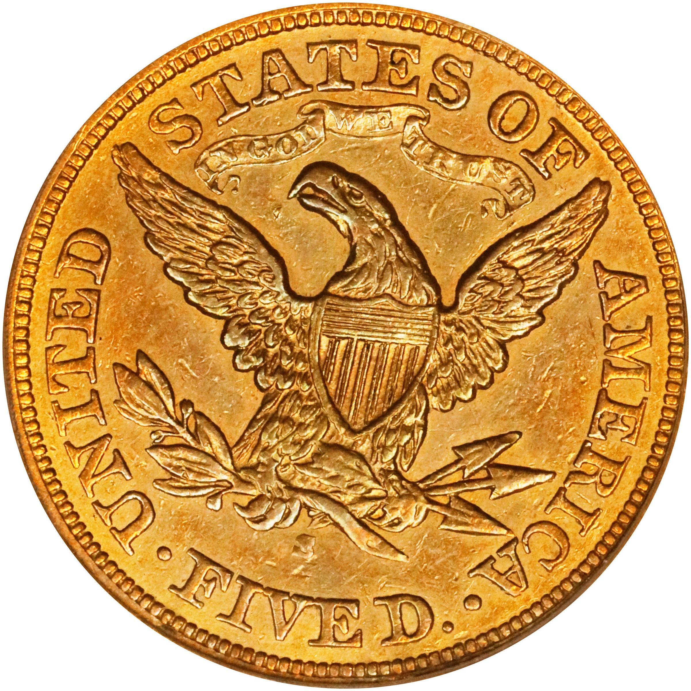 image for: 1866-S Liberty Head Half Eagle. Motto. EF-45 (PCGS). OGH.