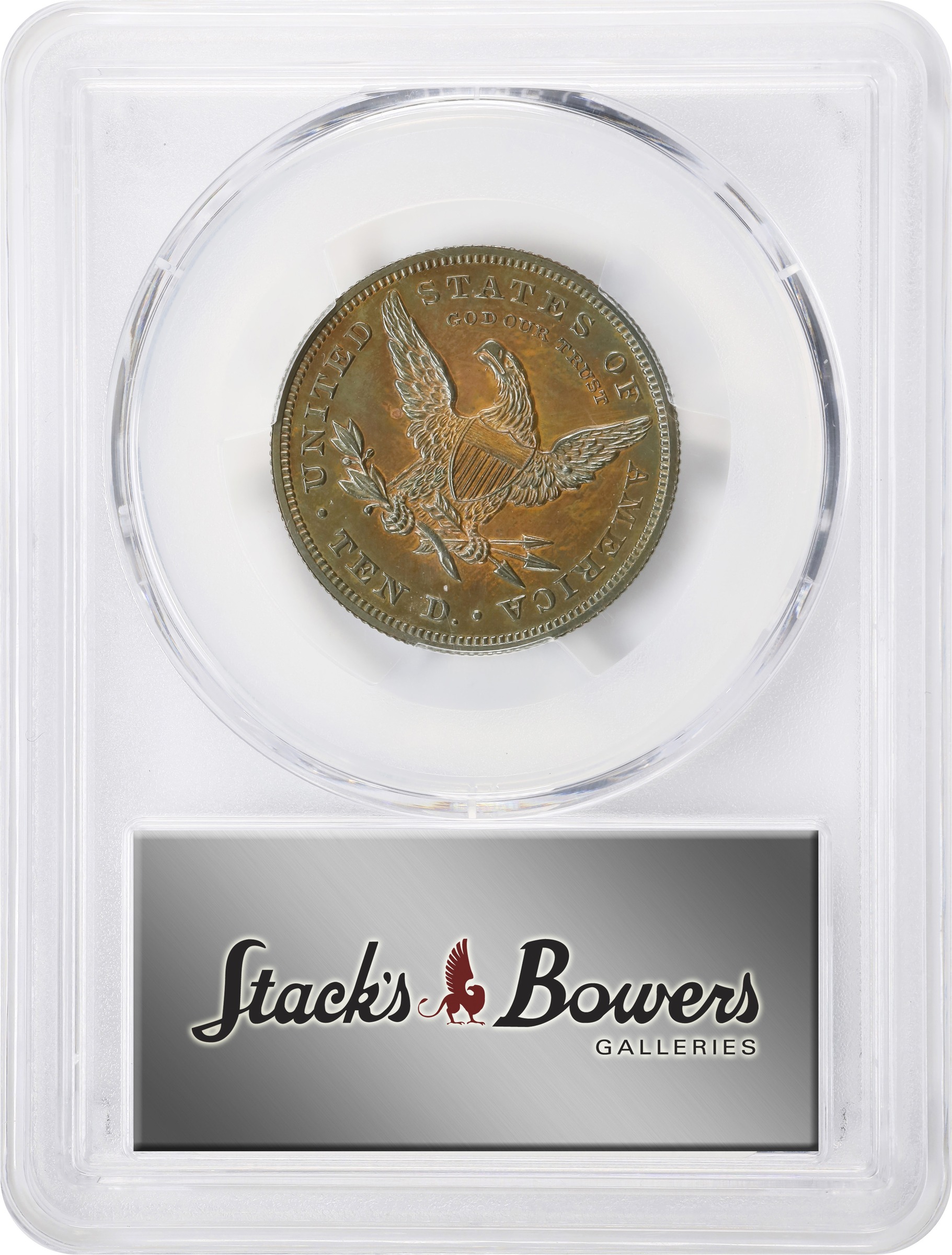 image for: 1861 Pattern Liberty Head Eagle. Judd-287, Pollock-344. Rarity-6+. Copper. Reeded Edge. Proof-62 BN (PCGS).