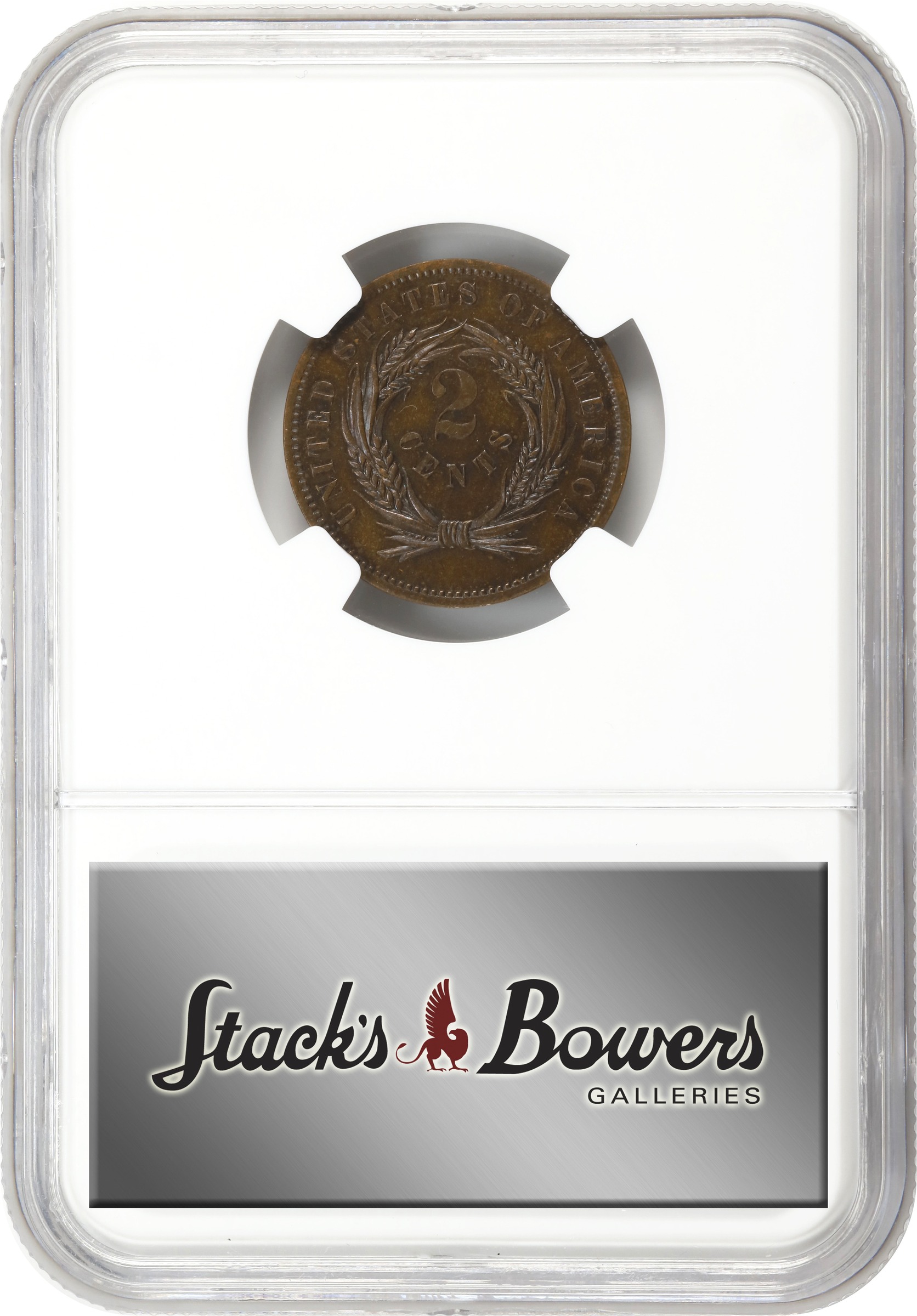 image for: 1863 Pattern Two-Cent Piece. Judd-312, Pollock-377. Rarity-4. Bronze. Plain Edge. Proof-65 BN (NGC).