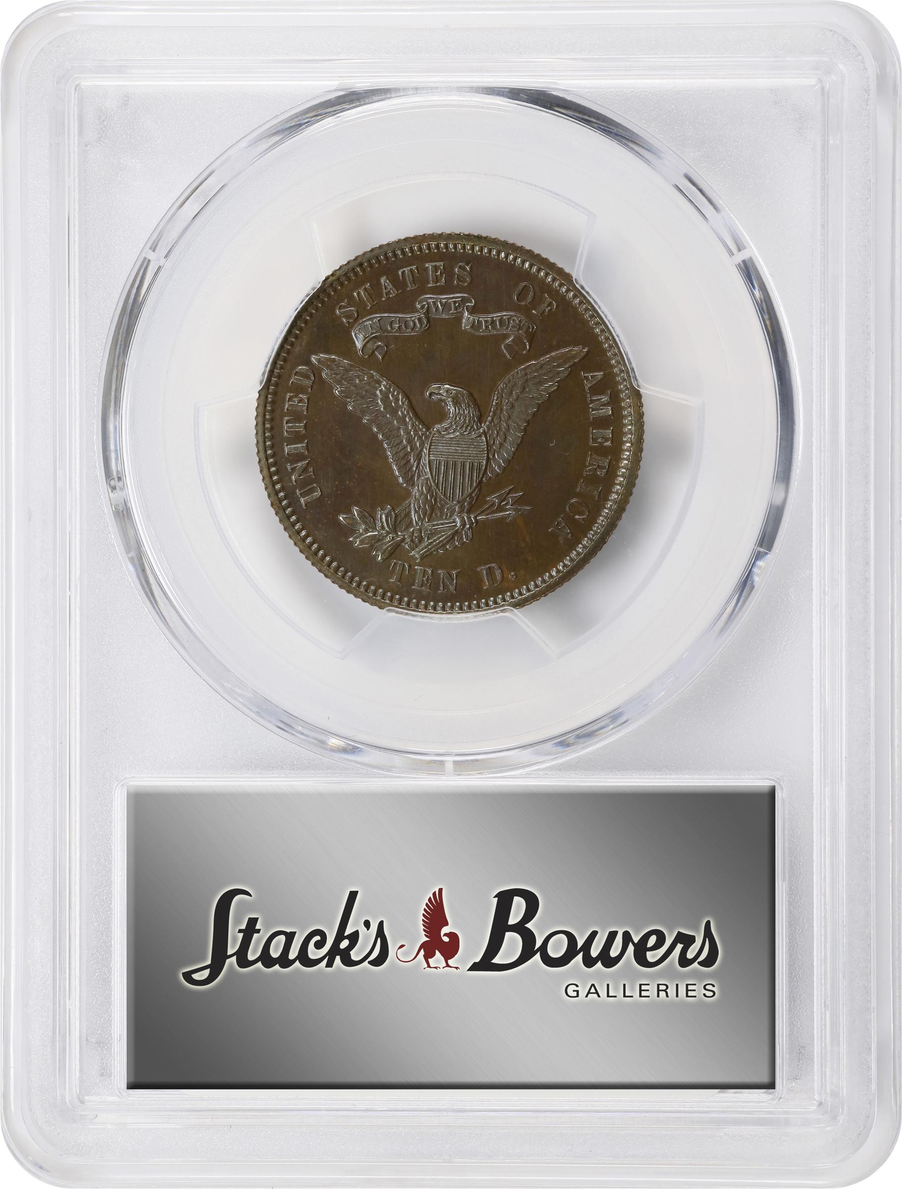 image for: 1868 Pattern Eagle. Judd-662, Pollock-735. Rarity-7-. Copper. Reeded Edge. Proof-64 BN (PCGS).