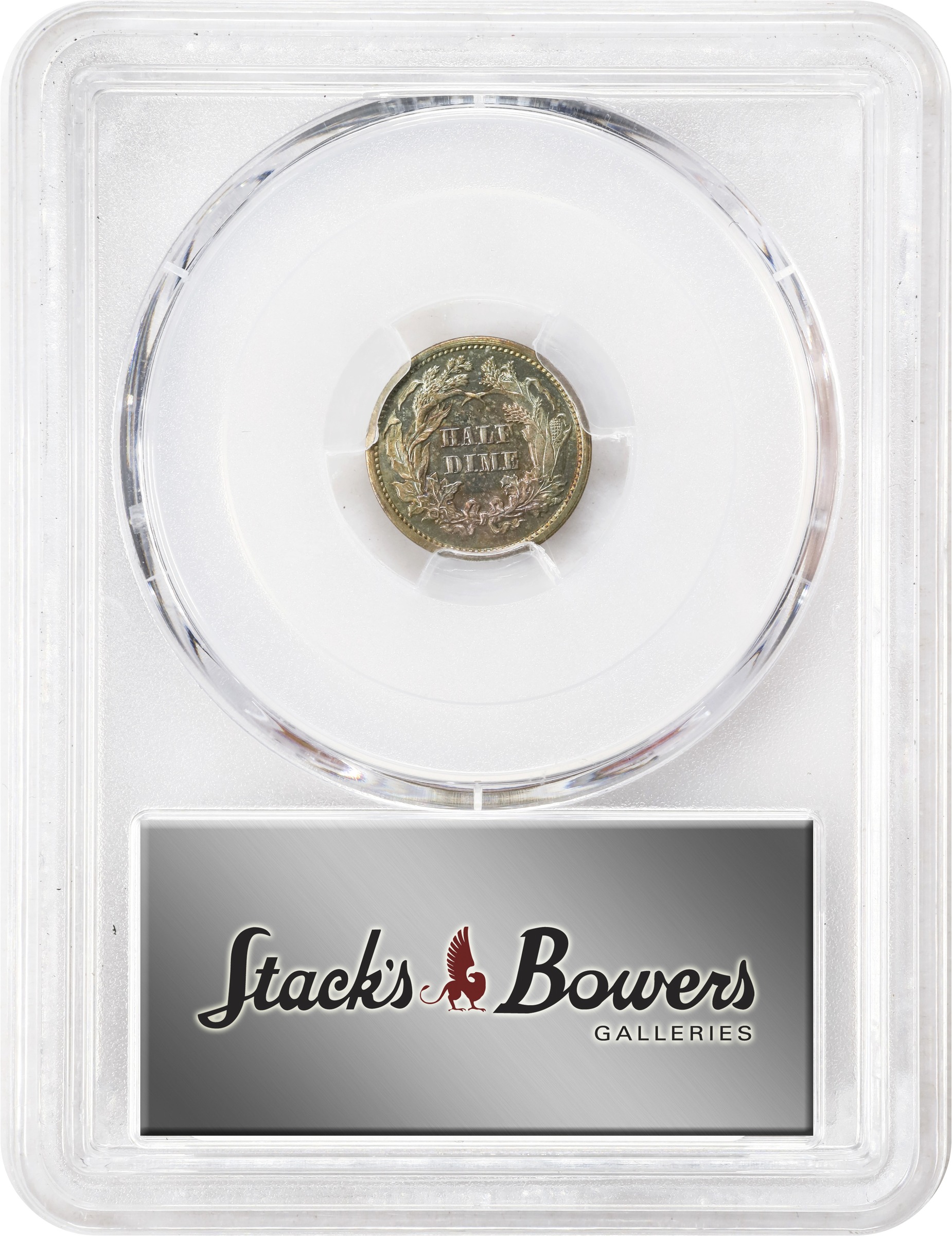 image for: 1870 Pattern Half Dime. Judd-818, Pollock-907. Rarity-7-. Copper. Plain Edge. Proof-65 BN (PCGS). CAC.