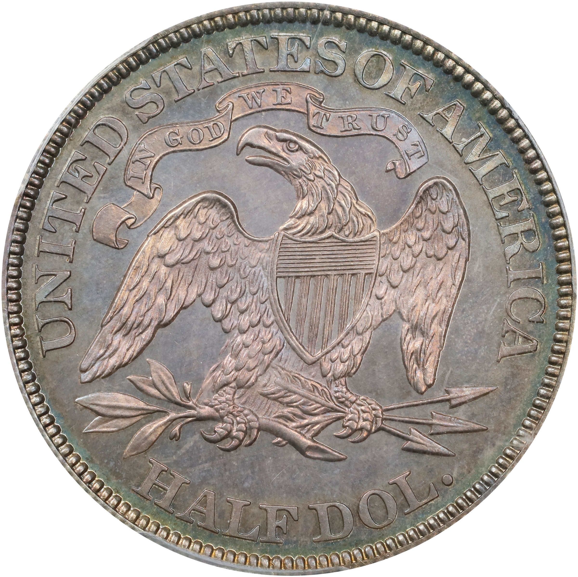 image for: 1870 Pattern Half Dollar. Judd-933, Pollock-1039. Rarity-7-. Silver. Reeded Edge. Proof-65 (PCGS). CAC.