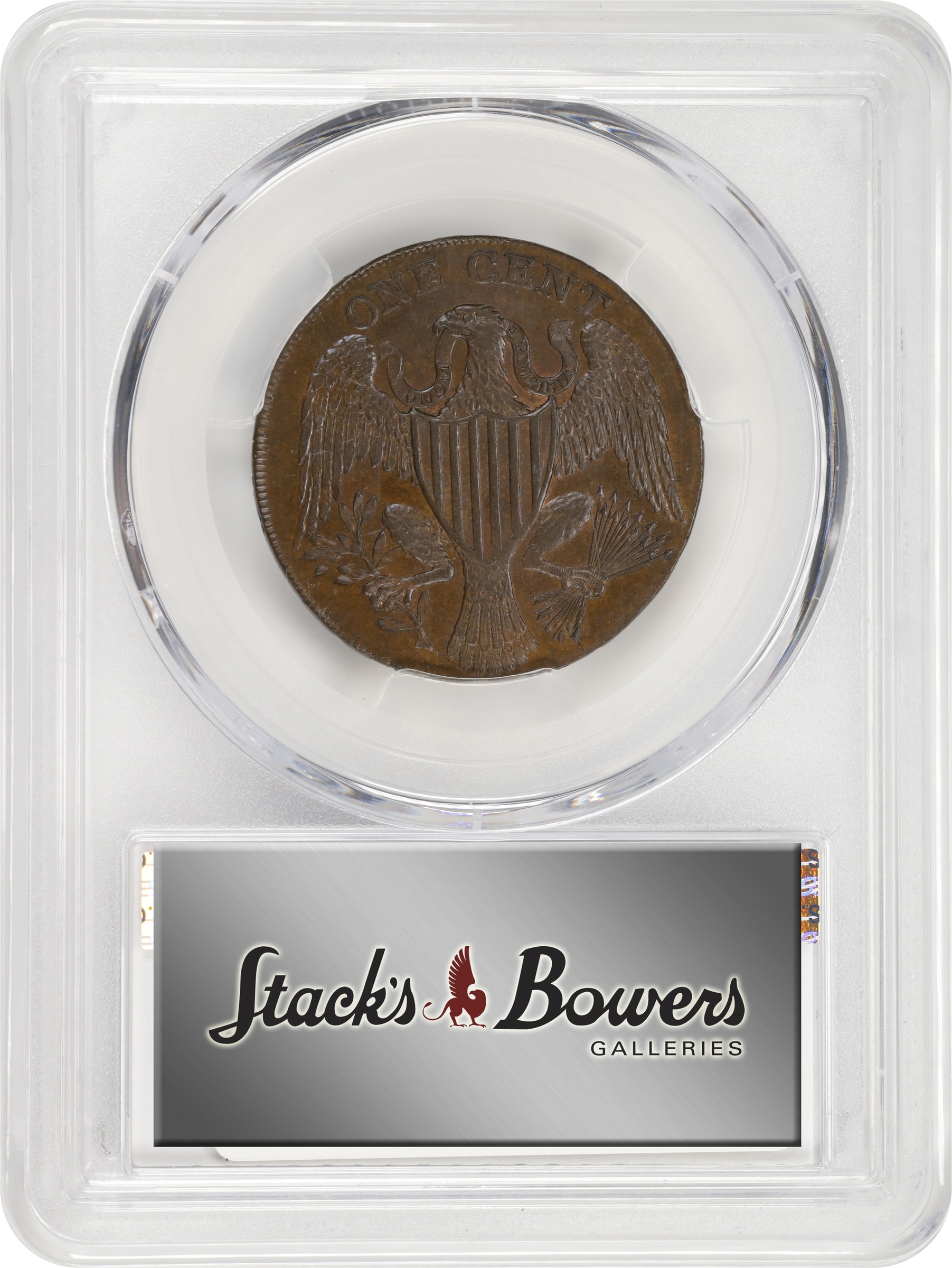 image for: 1791 Washington Large Eagle Cent. Musante GW-15, Baker-15, W-10610. Lettered Edge, UNITED STATES OF AMERICA. AU-58+ (PCGS).