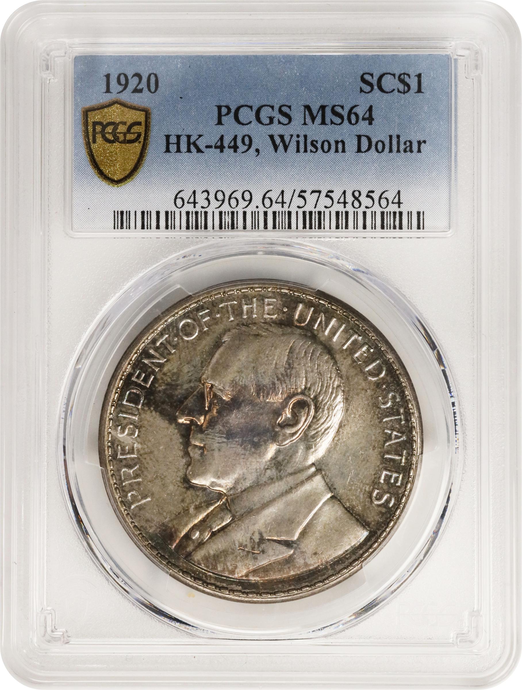 image for: 1920 Manila Mint Opening Medal (Wilson Dollar). HK-449. Rarity-4. Silver. MS-64 (PCGS).