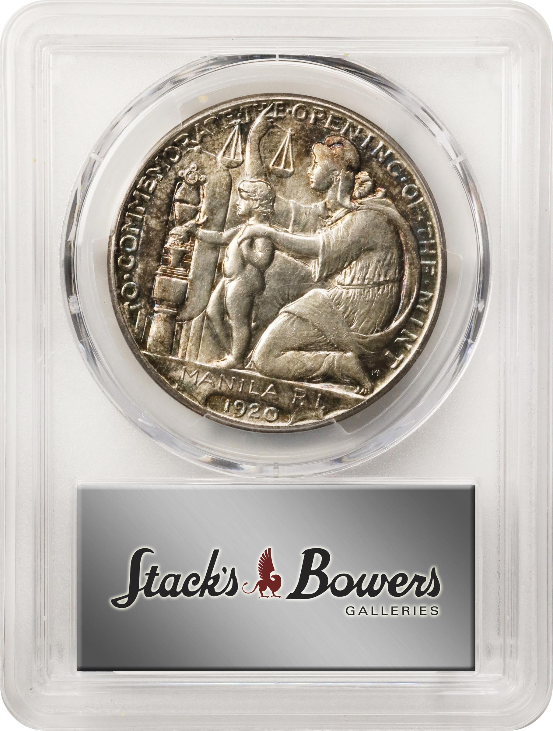 image for: 1920 Manila Mint Opening Medal (Wilson Dollar). HK-449. Rarity-4. Silver. MS-64 (PCGS).