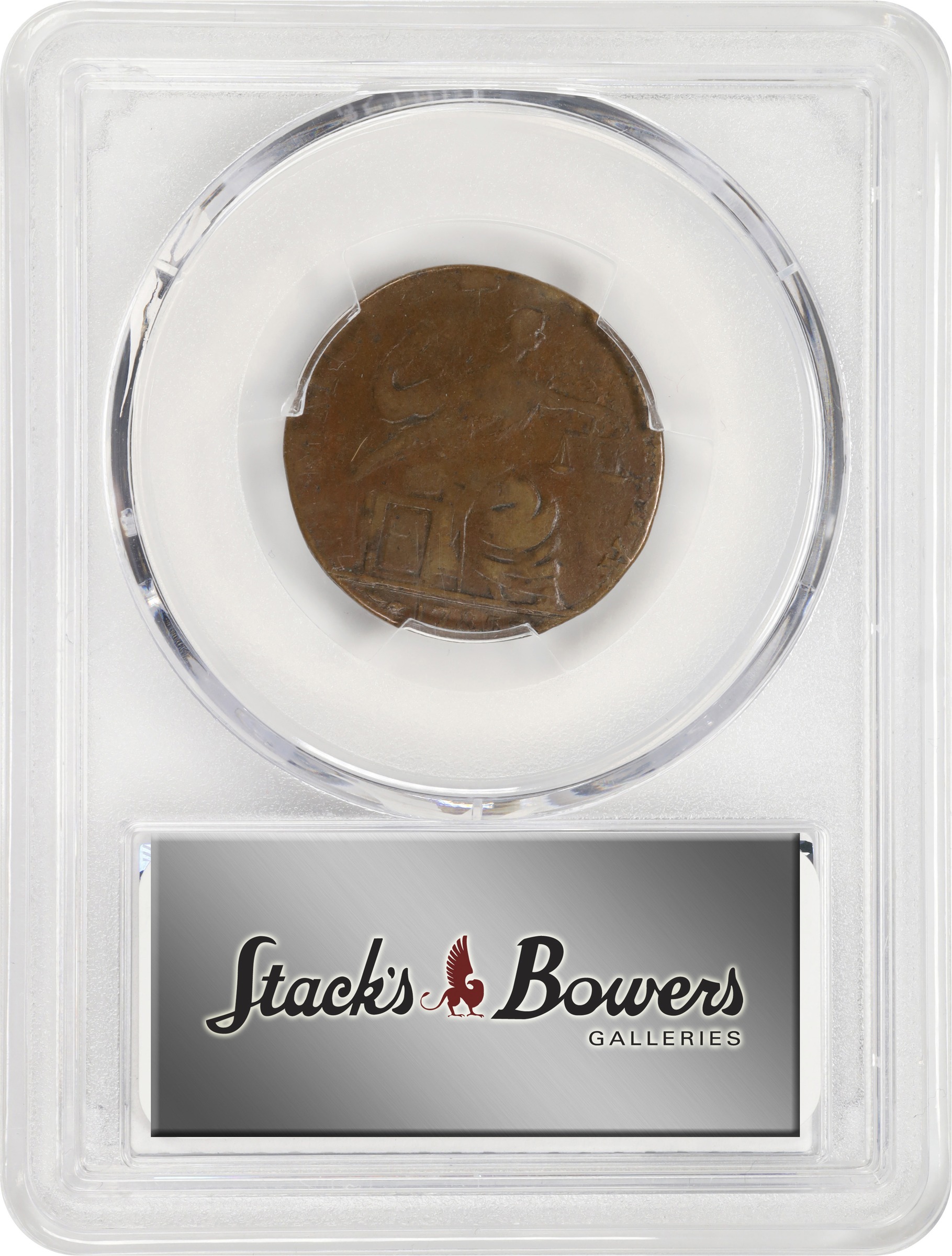 image for: 1785 George III / Immune Columbia Muling. Vlack 15-85NY, W-1995. Rarity-5+. Fine-12 (PCGS).