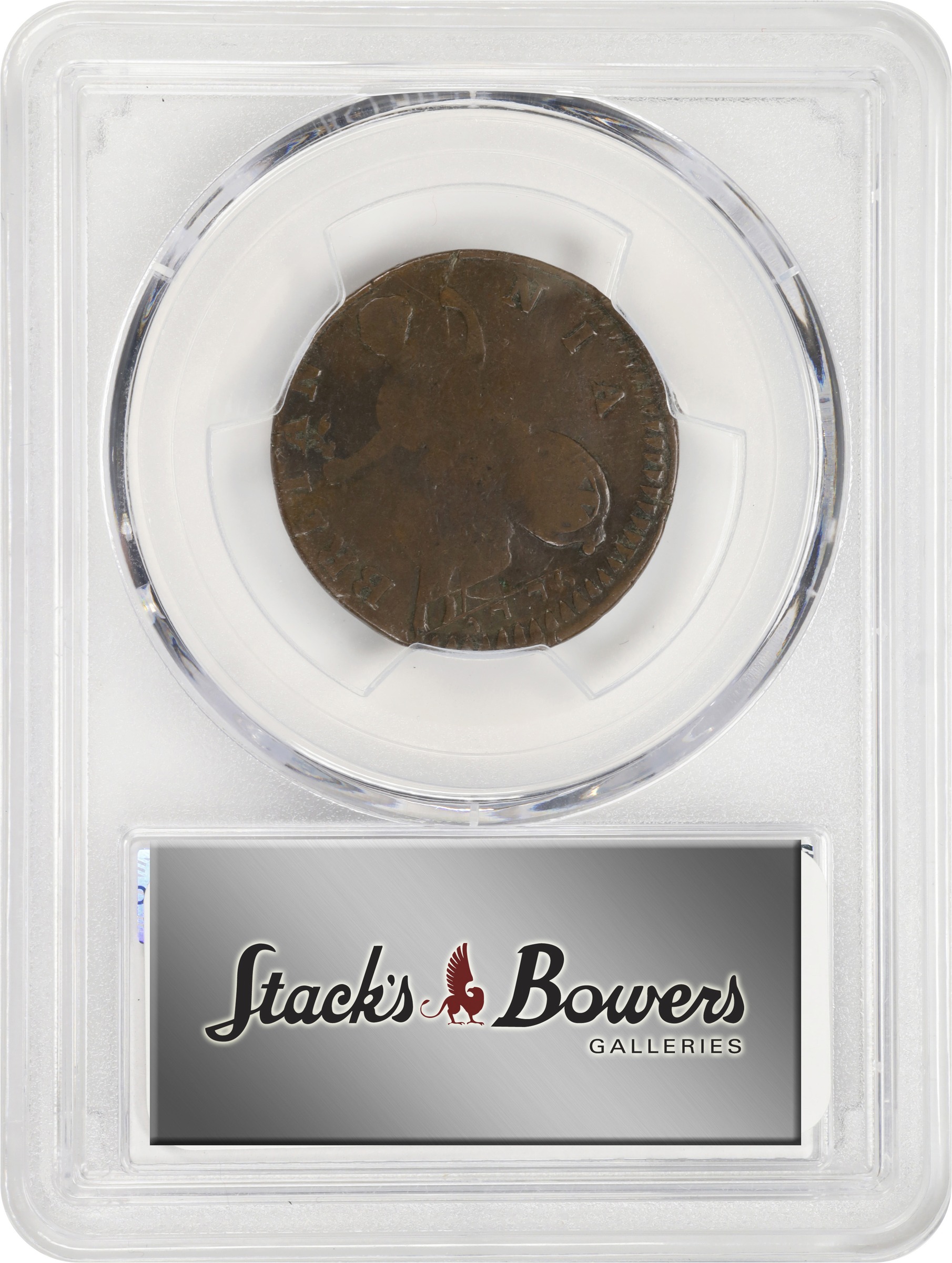 image for: 1776 Machin's Mills Halfpenny. Vlack 9-76B, W-7800. Rarity-6+. CEORCIVS, Small Date. VF-25 (PCGS).