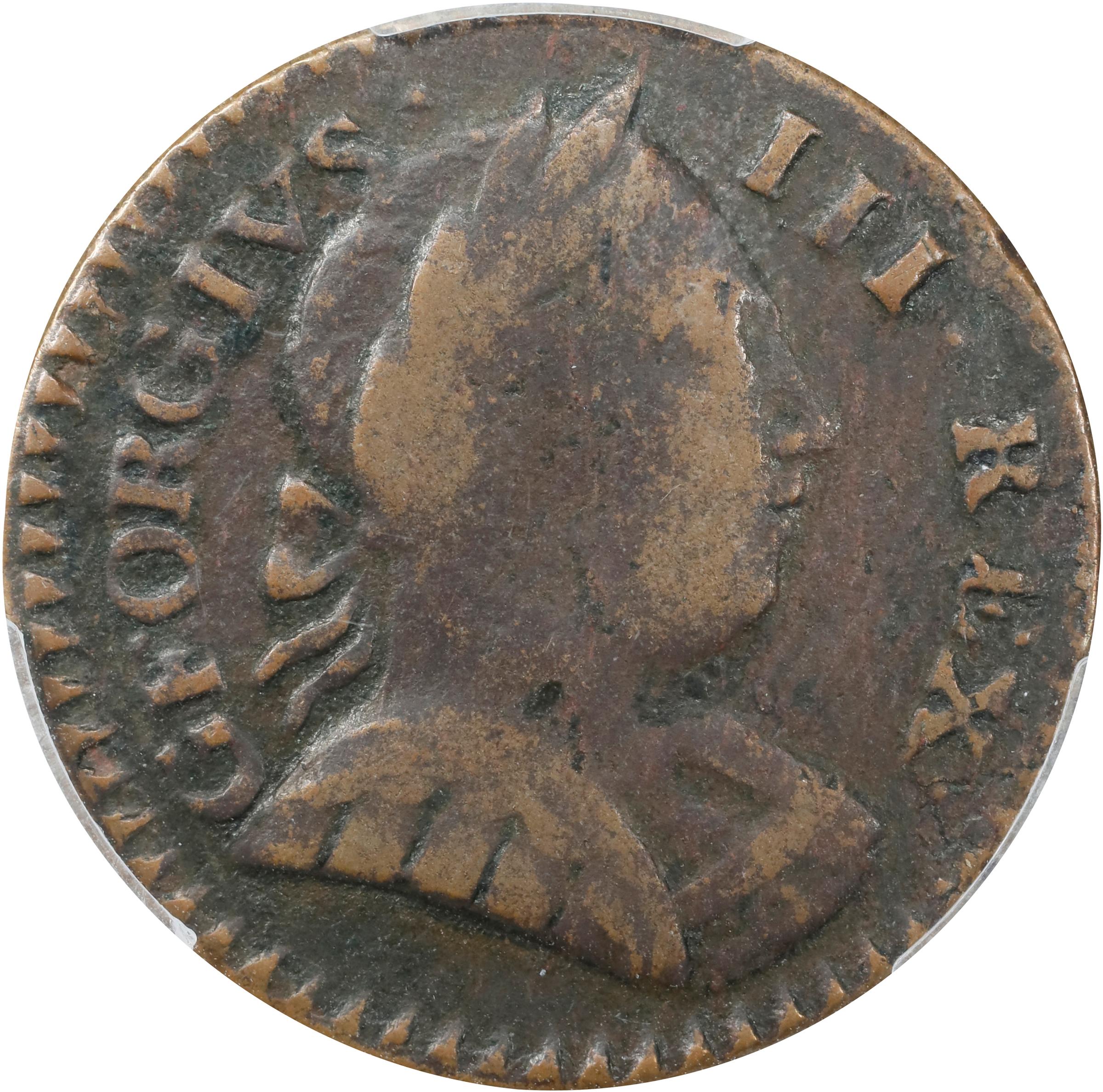 image for: 1788 Vermont Copper. RR-31, Bressett 24-U, Vlack 22-88VT, W-2260. Rarity-4. GEORGIVS III REX. VF-20 (PCGS).