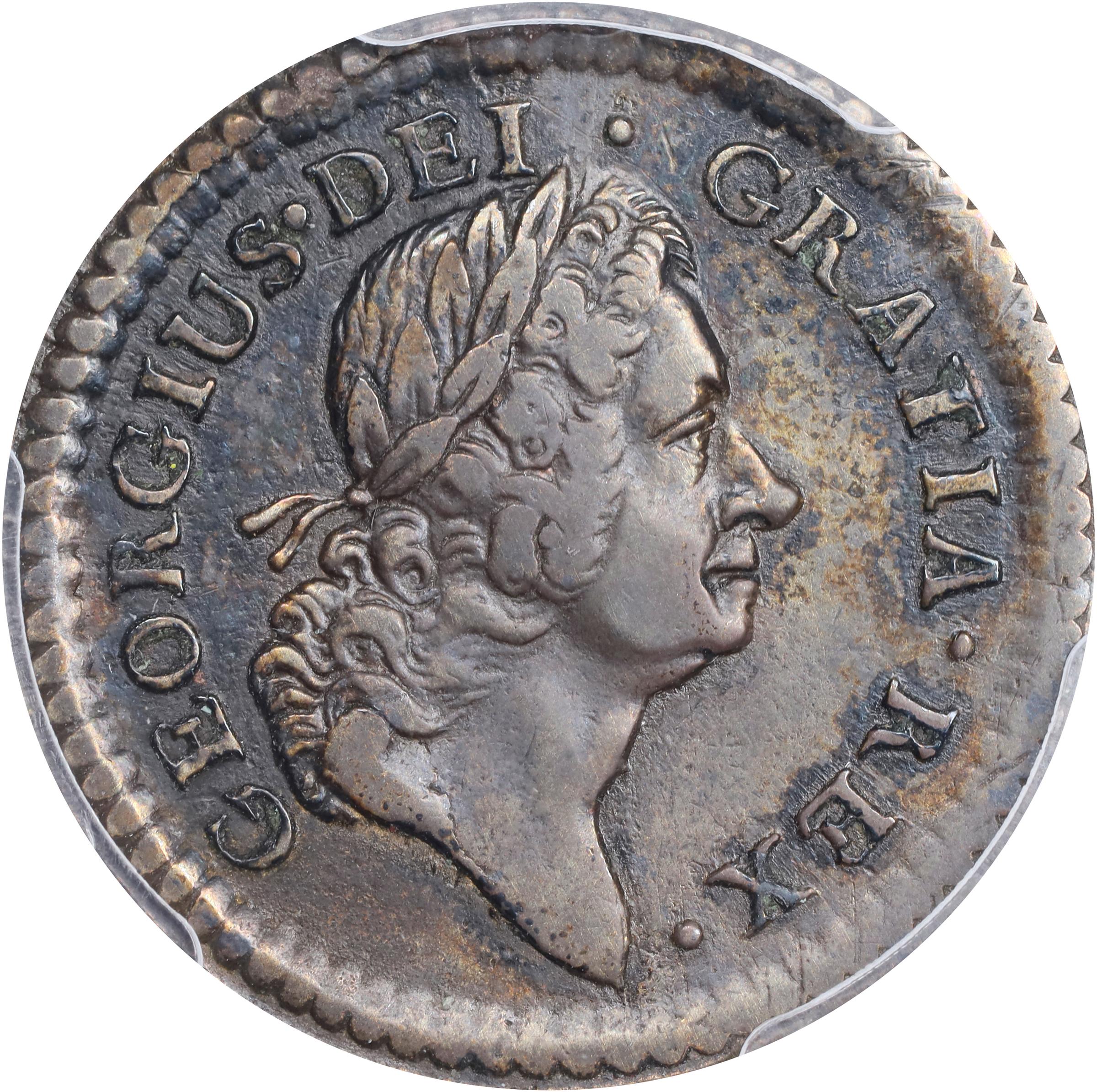 image for: 1723 Rosa Americana Halfpenny. Martin 3.7-F.1, W-1236. Rarity-4. Crowned Rose. AU-50 (PCGS).