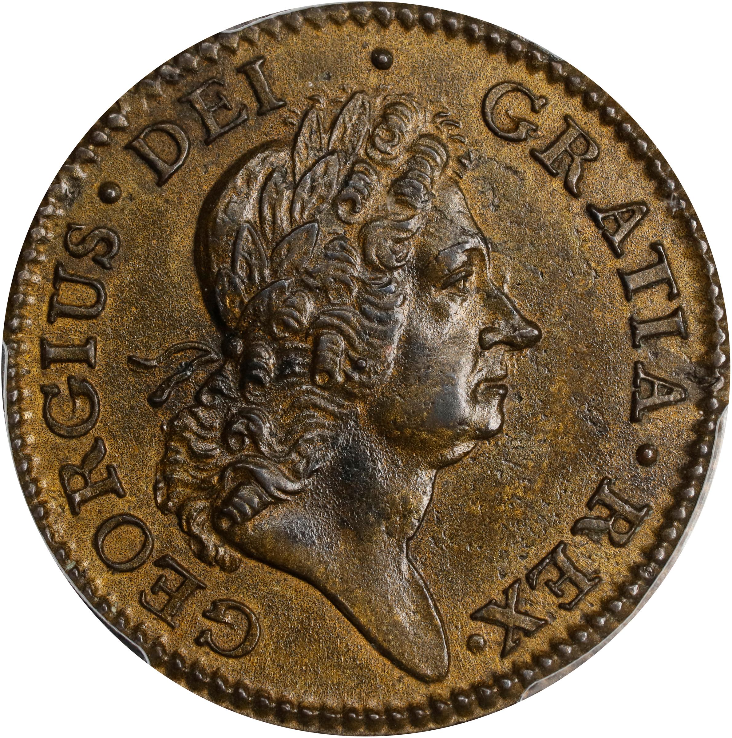 image for: 1722 Rosa Americana Penny. Martin 2.15-C.5, W-1264. Rarity-5. UTILE DULCI. MS-62 (PCGS).