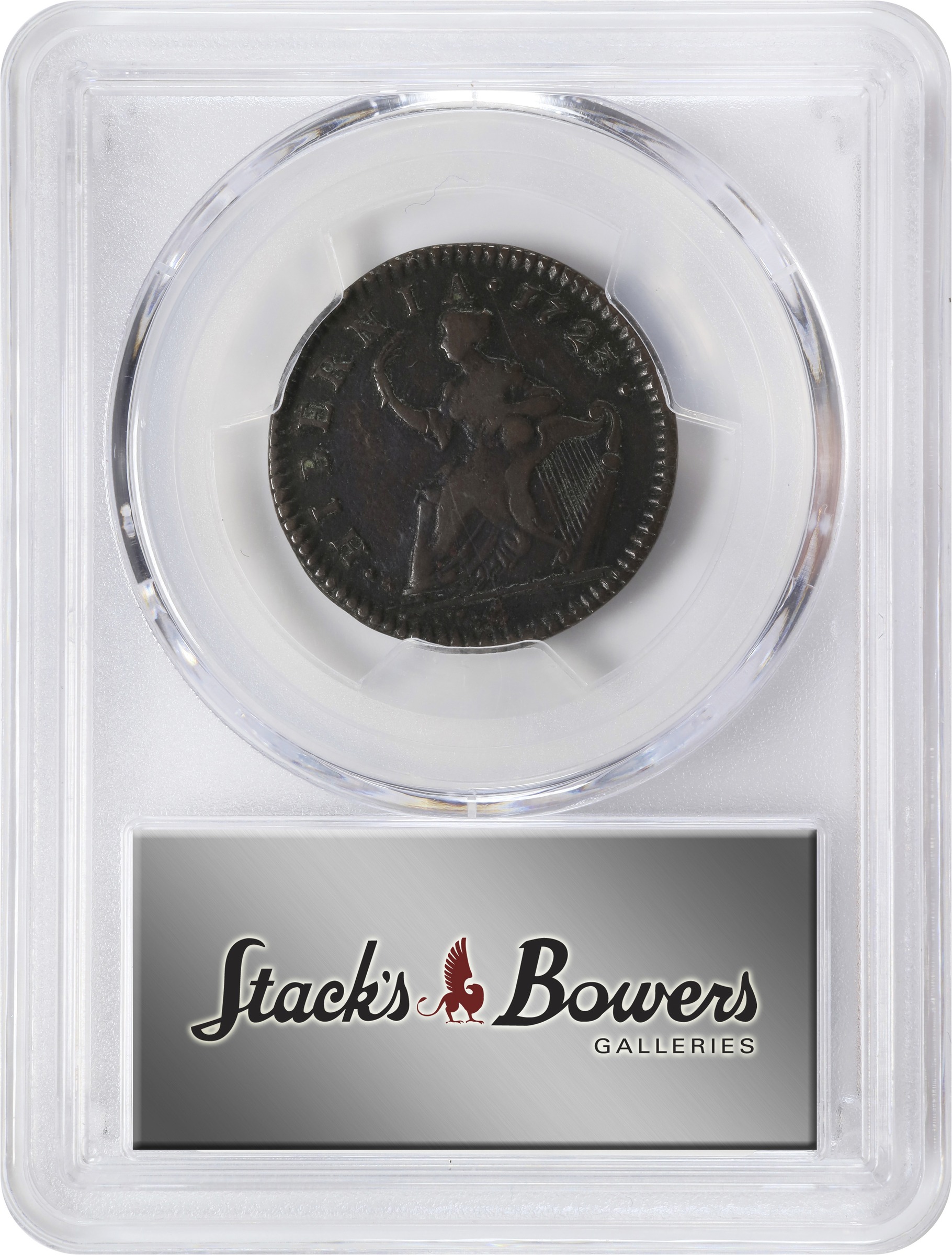 image for: 1723/2 Wood's Hibernia Halfpenny. Martin 3.4-Db.1, W-12850. Rarity-3. VF-25 (PCGS).