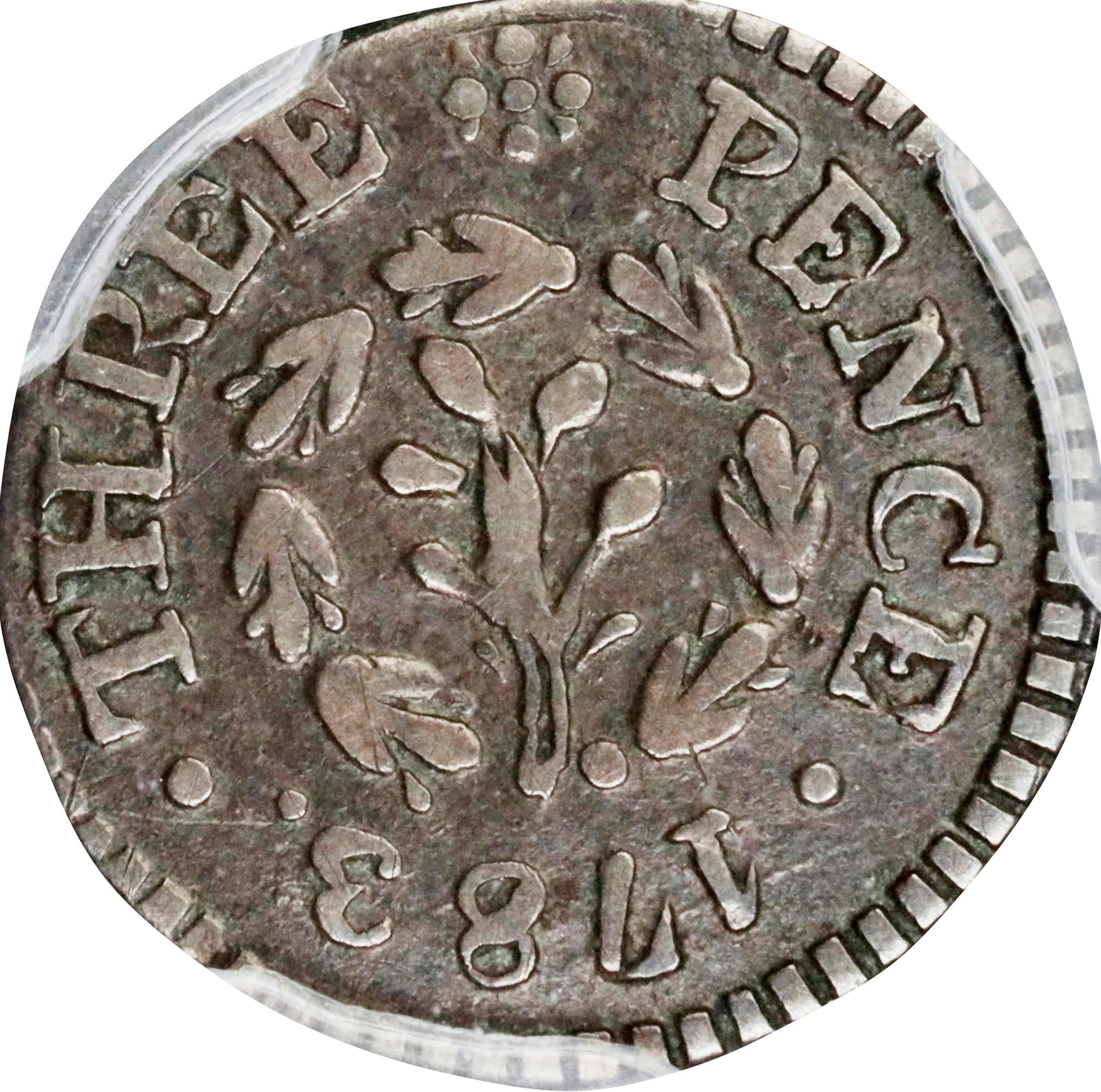image for: 1783 John Chalmers Threepence. W-1760. Rarity-5. VF-30 (PCGS).