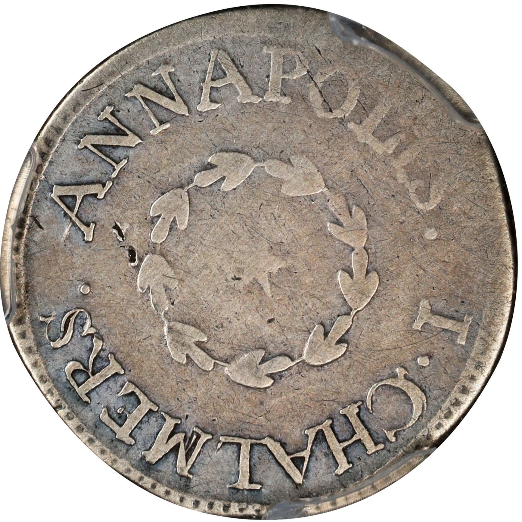image for: 1783 John Chalmers Sixpence. W-1775. Small Date, 8-Pointed Star. Fine-15 (PCGS).