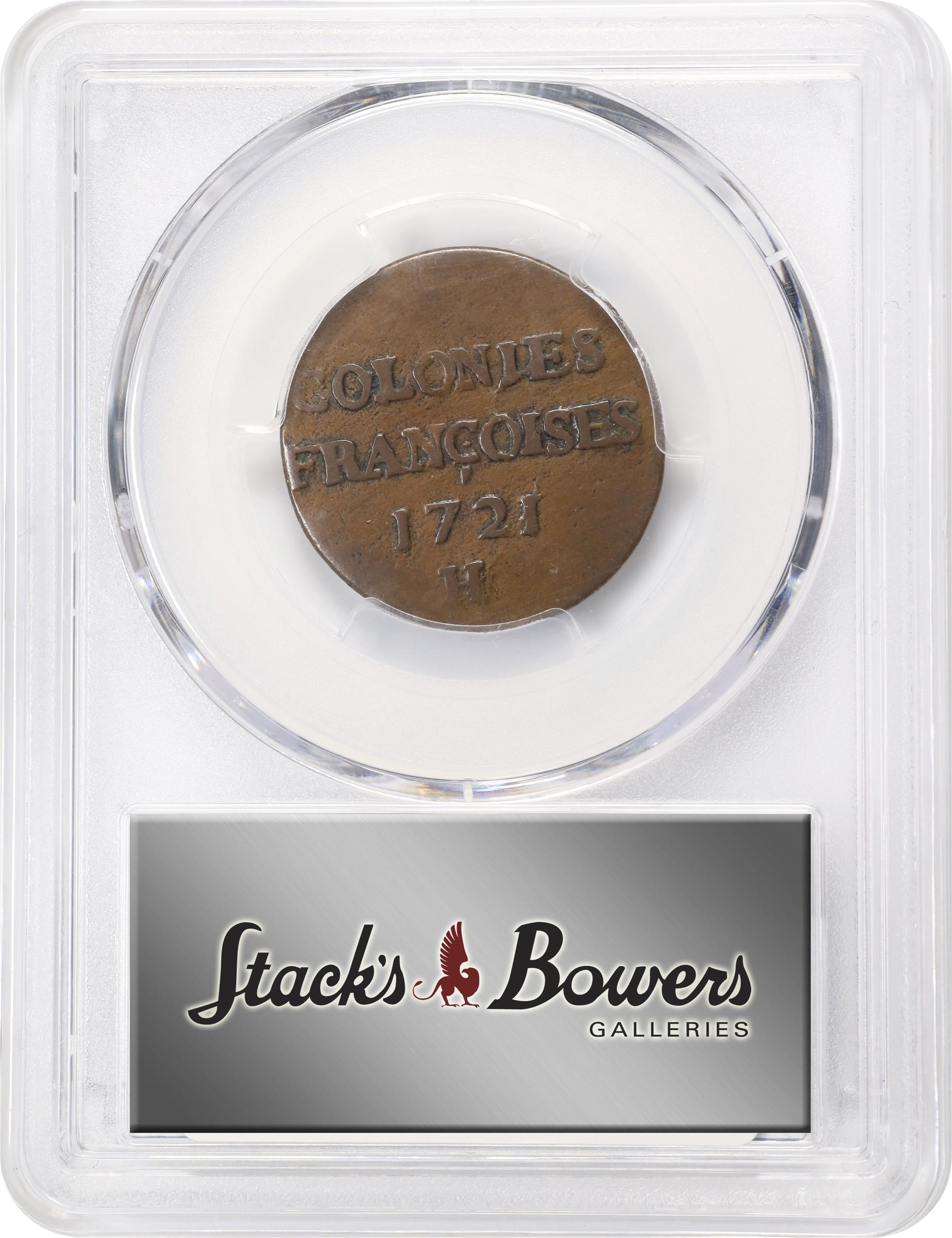 image for: 1721-H Sou, or 9 Deniers. La Rochelle Mint. Martin 2.10-B.7, W-11830. Rarity-4. VF-30 (PCGS).