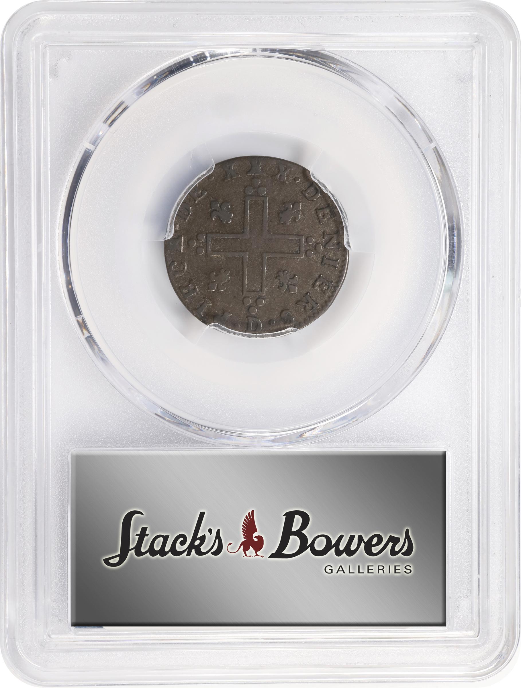 image for: 1713-D 30 Deniers, or Mousquetaire. Lyon Mint. Vlack-6a, W-11745. Rarity-2. Star After Date. VF-35 (PCGS).